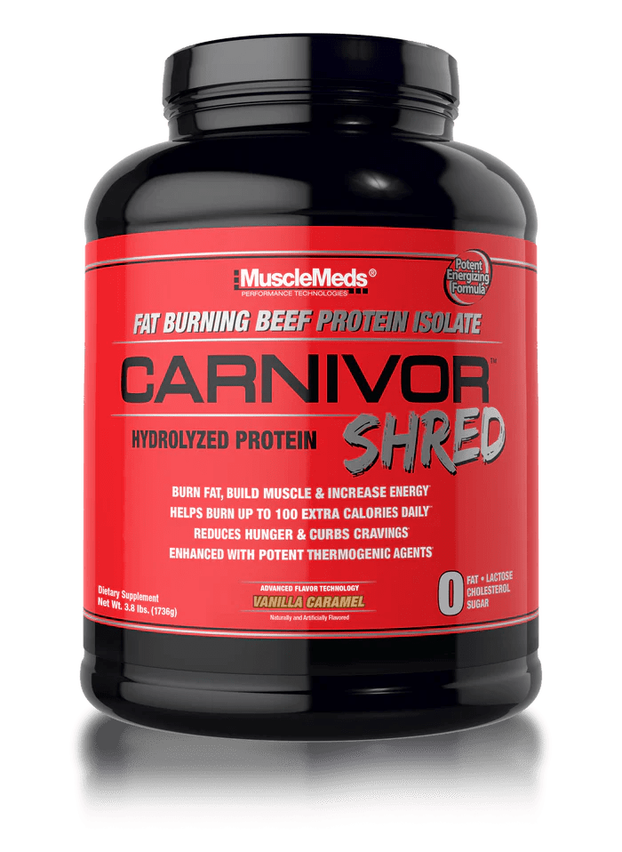 MuscleMeds CARNIVOR Shred Protein Powder - Beef Protein Isolate for Muscle Growth & Fat Loss - Pre & Post Workout Supplement for Men & Women - Ideal for Gym, Weight Training & Bodybuilding