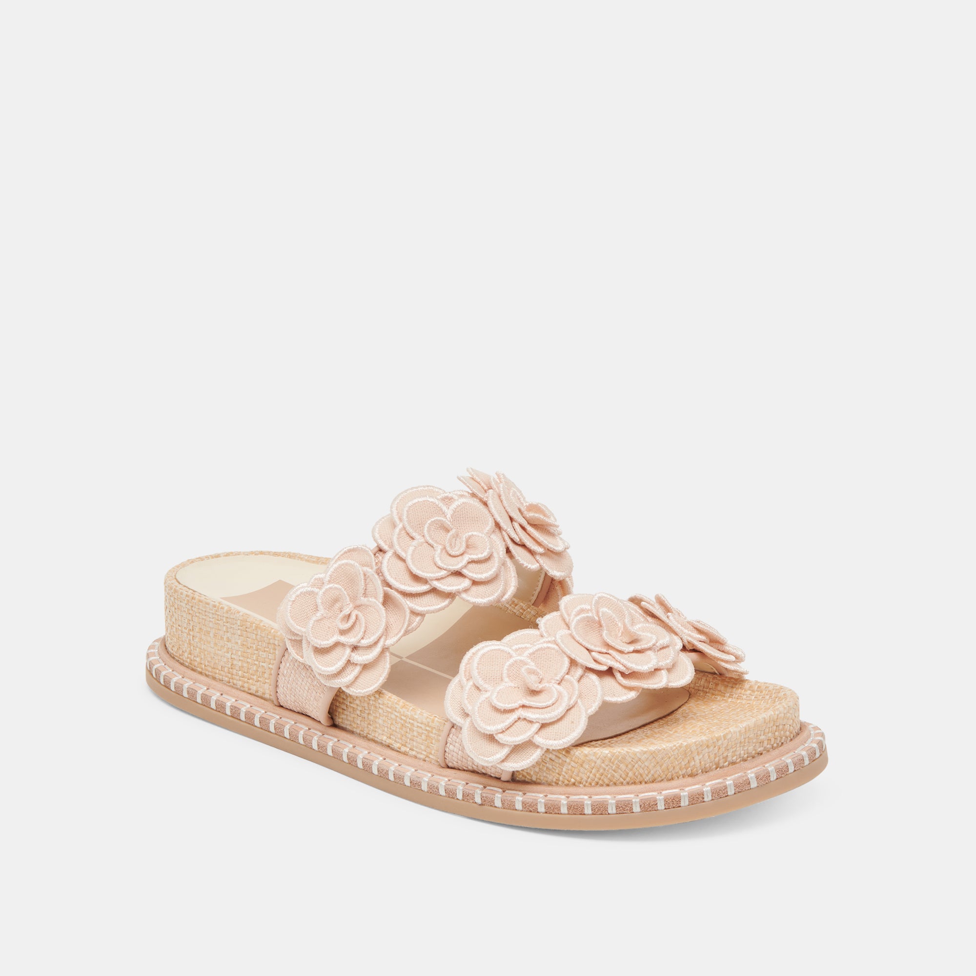 SHERLA Women's Praline Raffia Sandals - Comfortable Beach Slides for Summer, Vacation, and Outdoor Wear