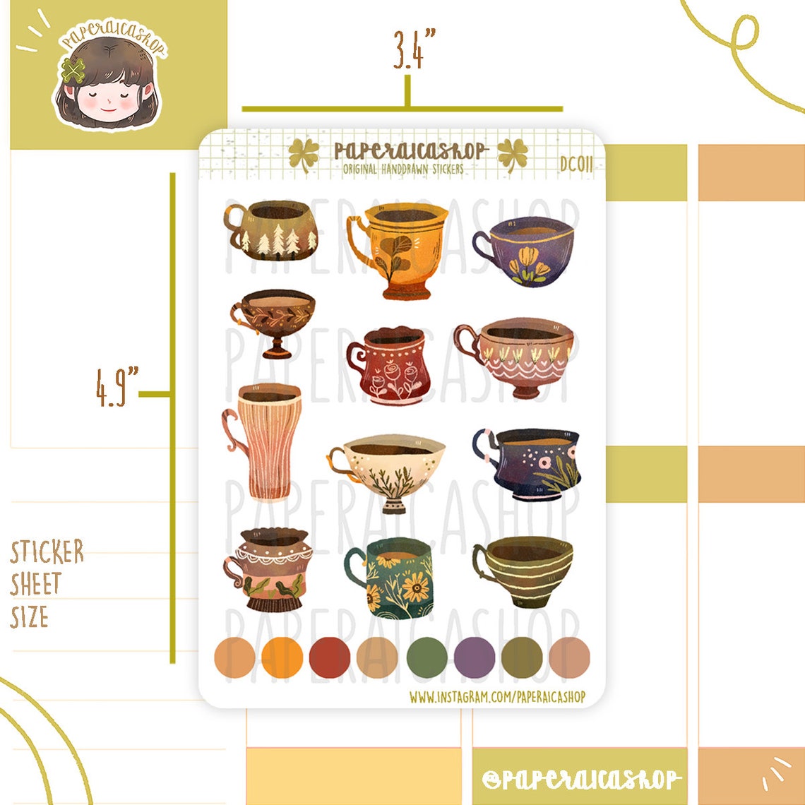 Afternoon Tea Planner Stickers Set - 50pcs Cute Tea Party Planning Decorative Labels for Journals, Planners & Scrapbooks | Perfect for Tea Lovers, Bullet Journaling & DIY Craft Projects