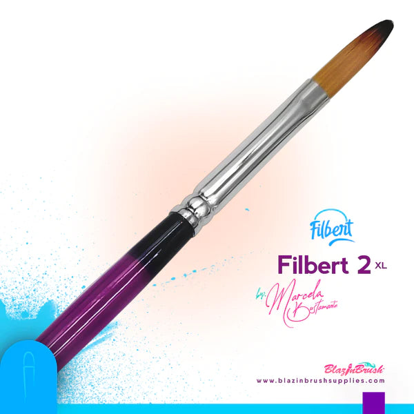 Blazin Brush Filbert 2XL - Professional Artist Paint Brush for Oil & Acrylic - Perfect for Canvas Painting, Texturing & Blending Techniques