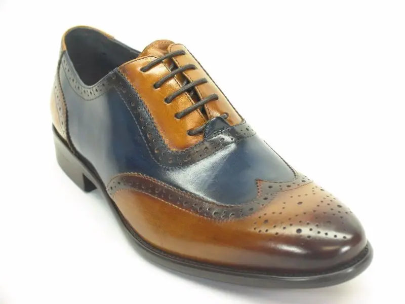 Premium Handcrafted Wingtip Medallion Oxford Dress Shoes for Men - Classic Business & Formal Occasions