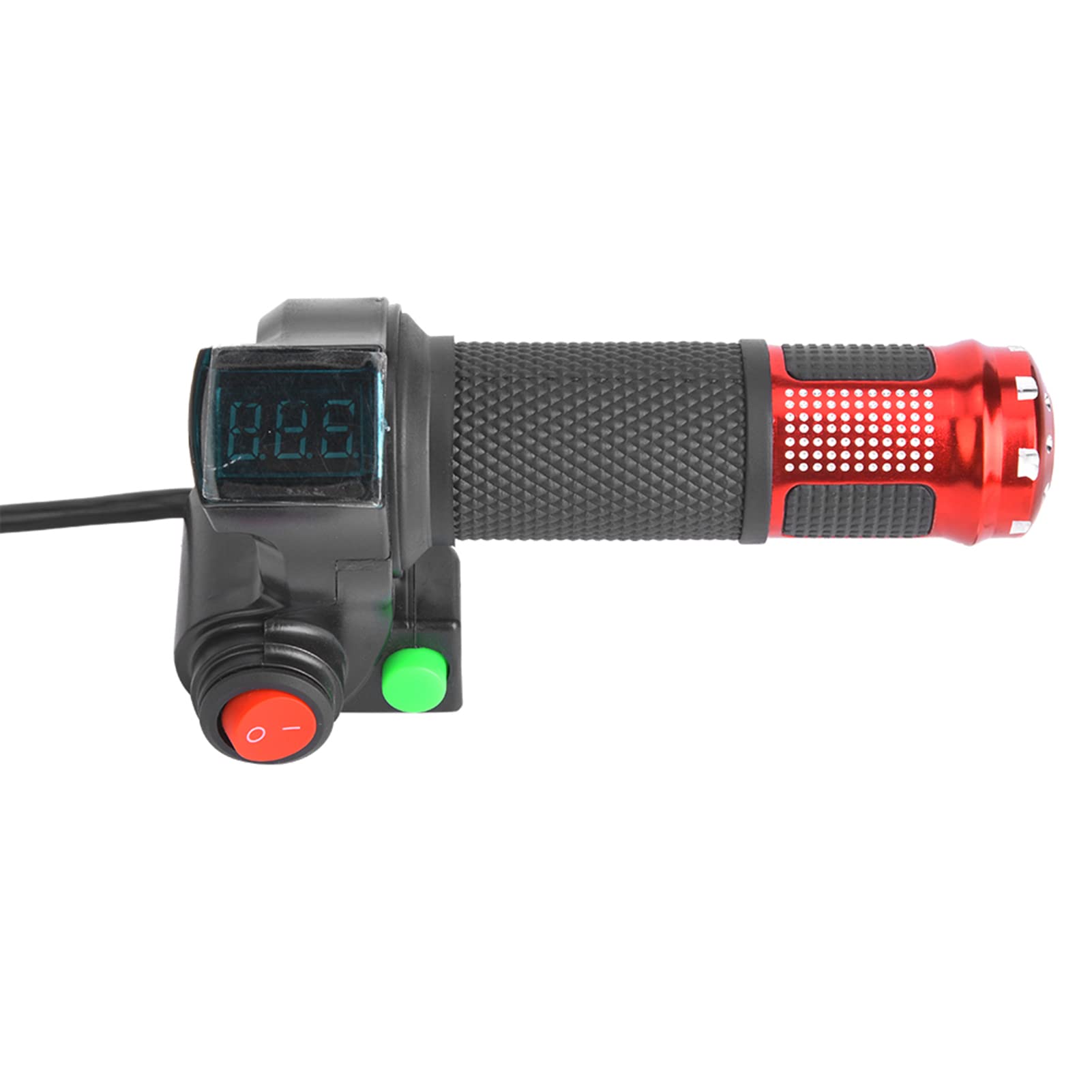 Universal Thumb Throttle with Red LED Voltage Display (12-99V) - Compatible with Electric Scooters, Bikes & ATVs - Perfect for Commuting, Off-Roading & DIY Electric Vehicle Modifications