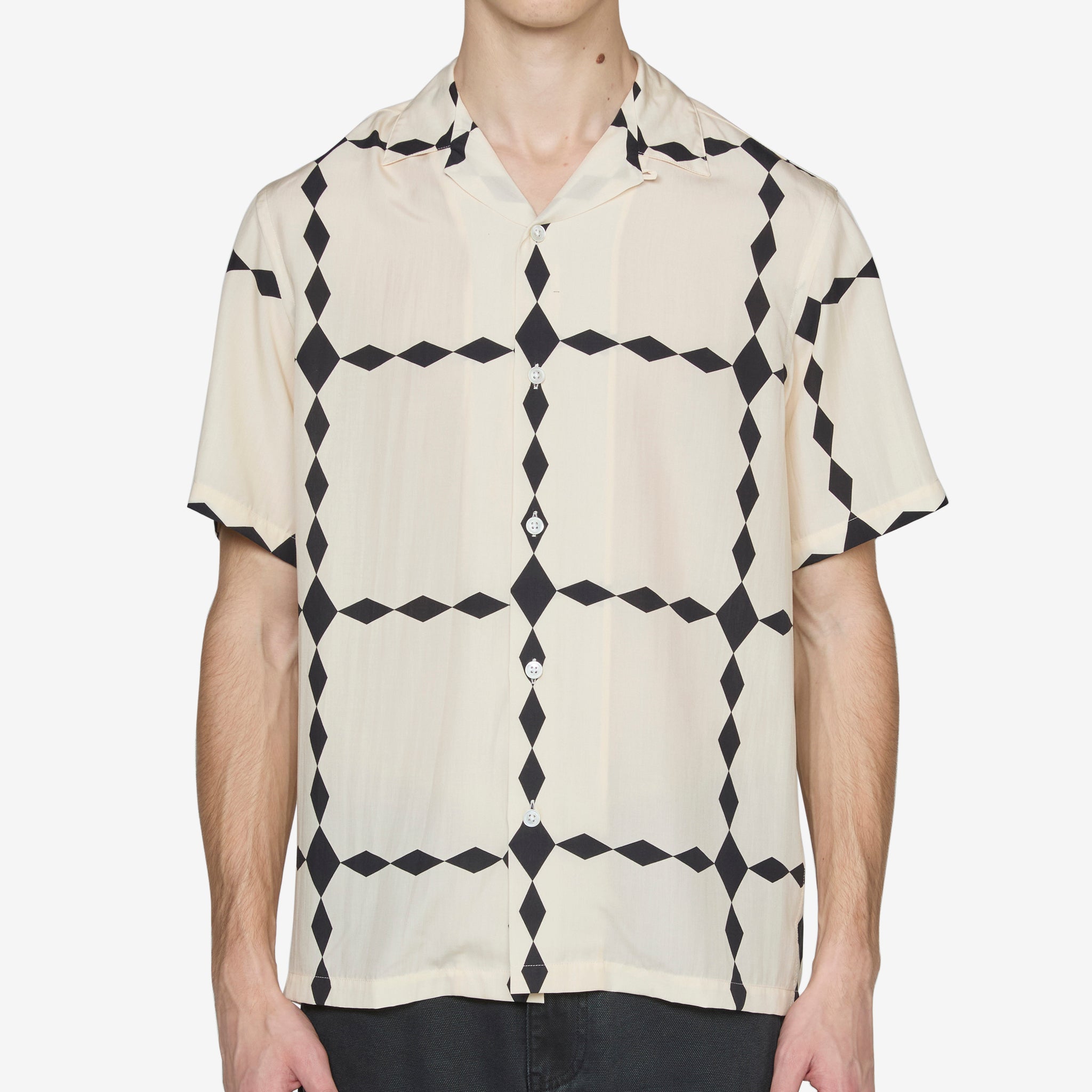 Premium Black Diamond Print Shirt for Men - Stylish Casual & Party Wear - Perfect for Date Nights, Office, and Social Events