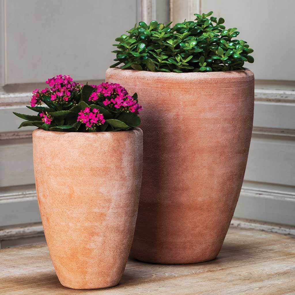 Campania International Abrielle Planter Set of 2 - Terra Nova Style Flower Pots for Indoor & Outdoor Plants - Perfect for Home Garden, Patio, and Balcony Decor