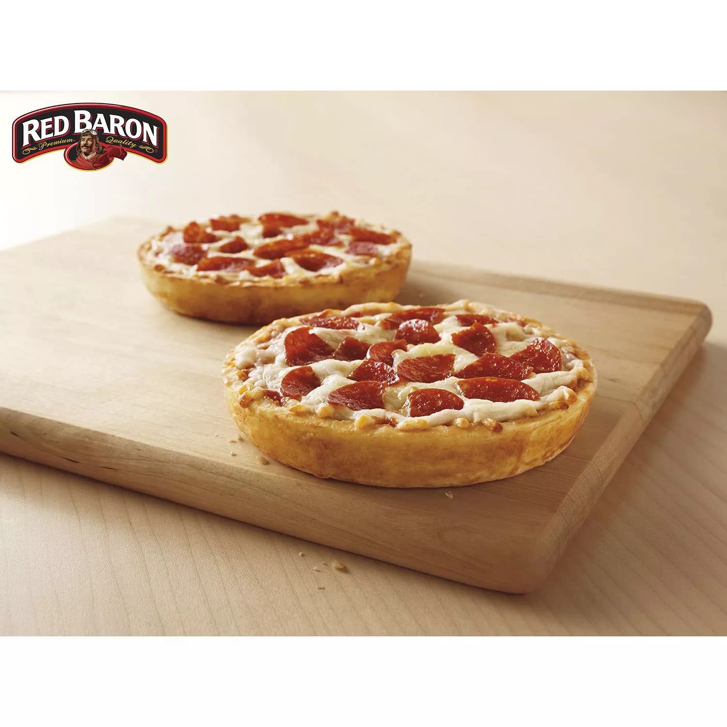 Red Baron Singles Deep Dish Pizza Variety Pack - 4 Cheese & Pepperoni Pizzas, 6 Flavors (2-Pack, 12 x 5.6 oz) - Frozen Pizza for Quick Meals, Parties & Family Dinners - Supports Ready Set Gourmet Donate a Meal Program