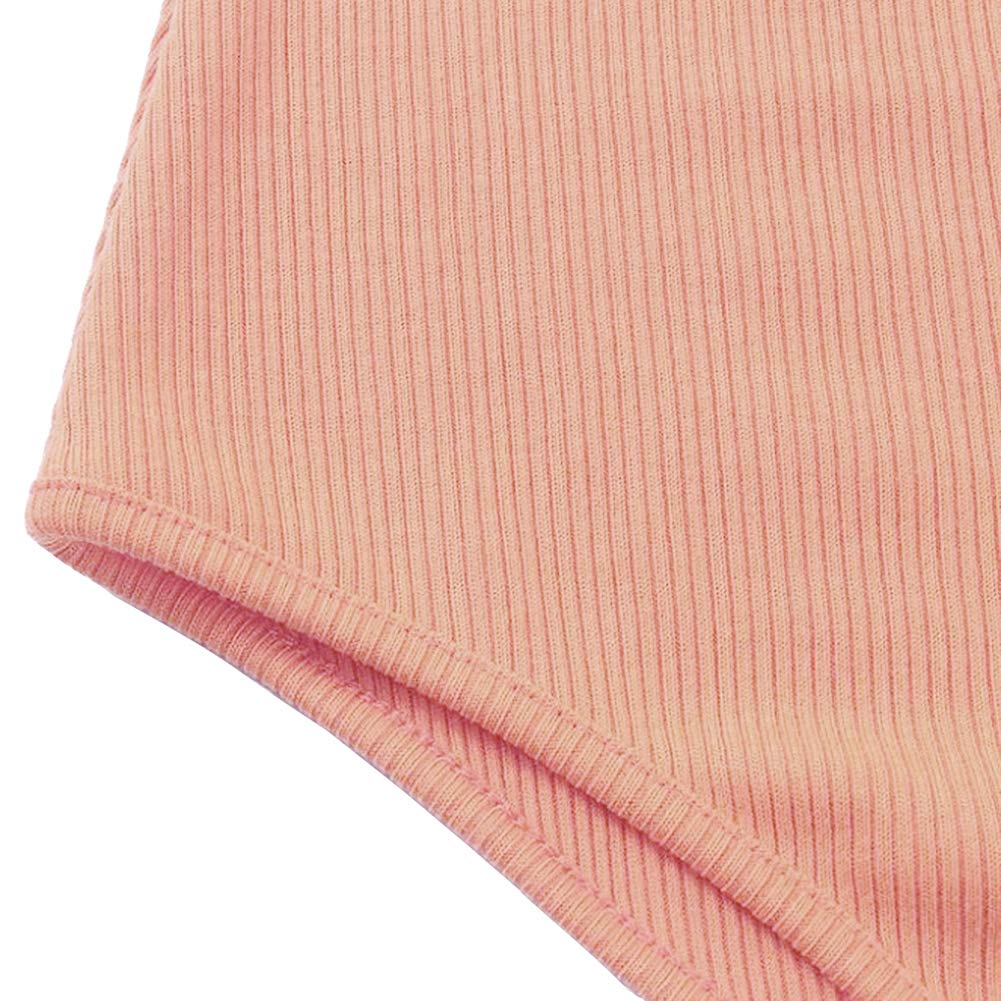 Women's V-Neck Ribbed Bodysuit - Tie-Up Tank Top Backless Leotard for Women | Sexy Clubwear, Date Night Outfit & Layering Essential