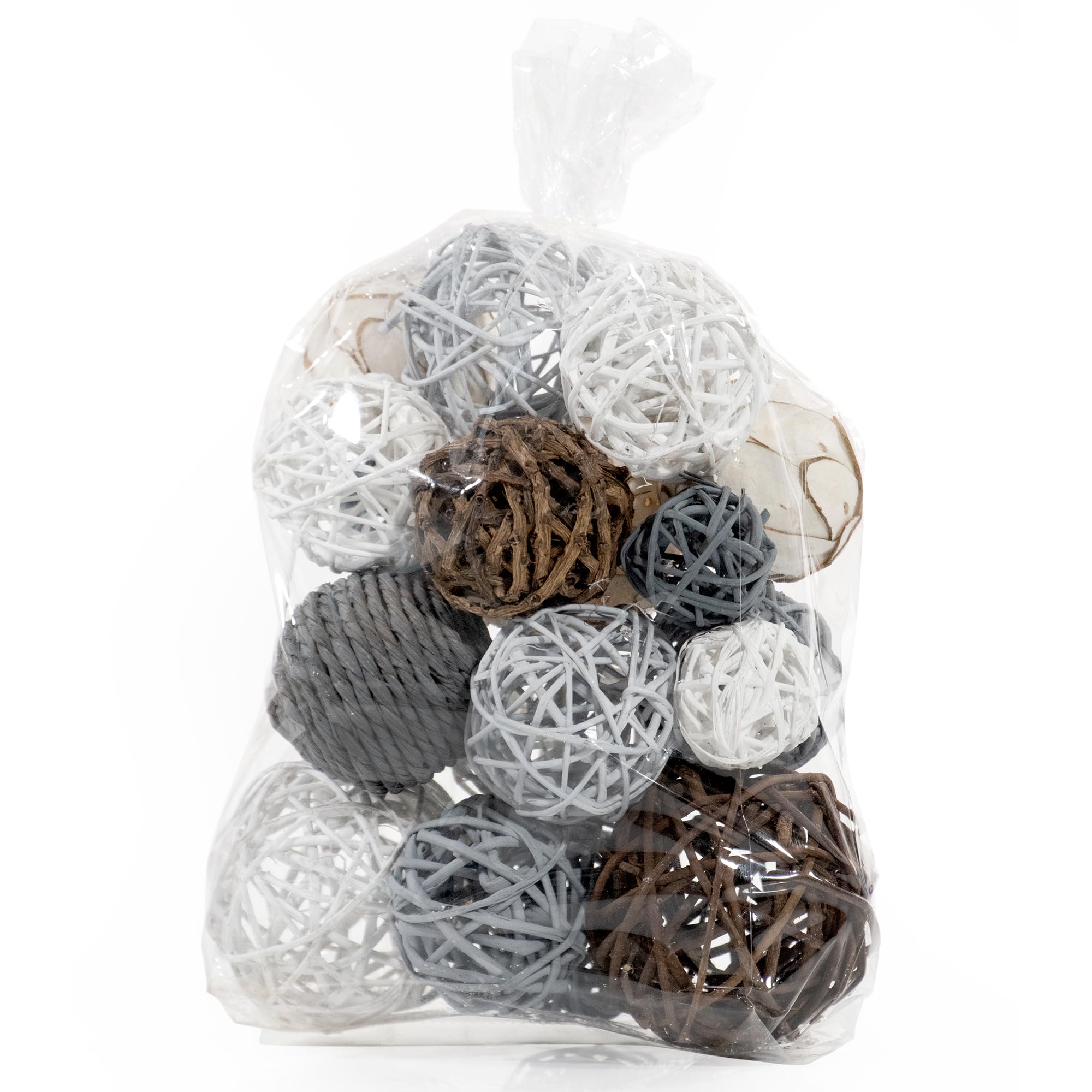 ANDALUCA Large Decorative Vase Filler Balls - 200 Grey Orbs for Centerpieces, Wedding Decor, Tabletop Displays & Home Decoration