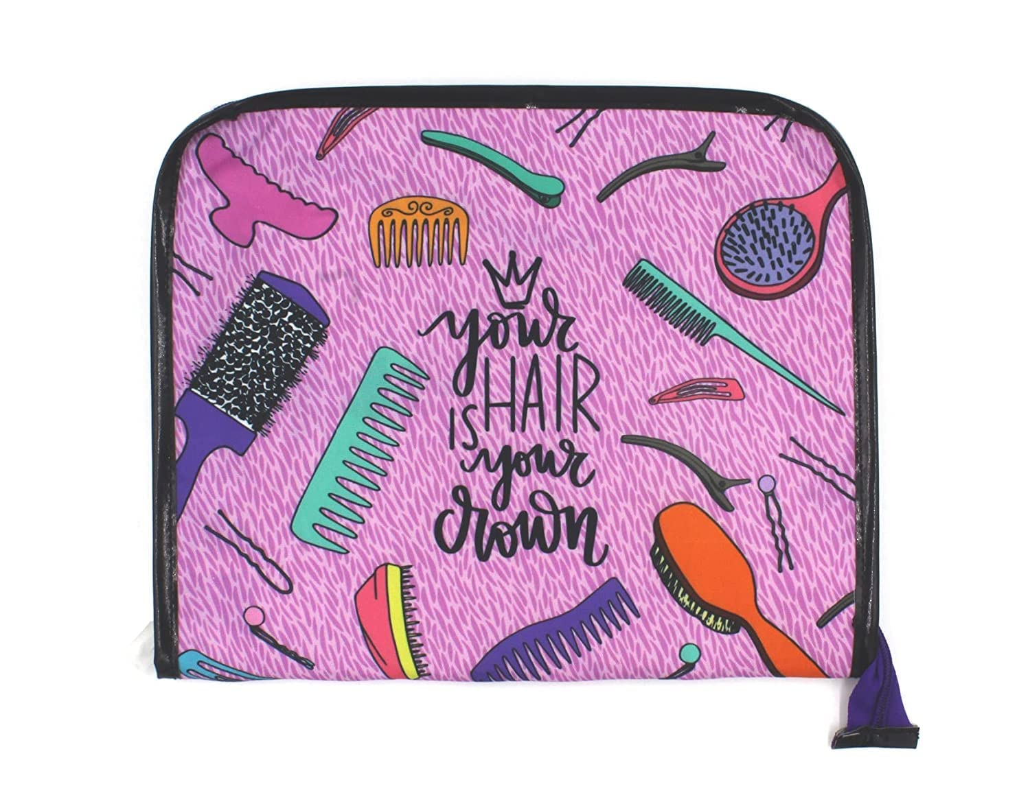 Echo Boomers Purple Hair Accessories Organizer Pouch - Stylish Hair Clip Storage Bag for Women & Girls | Travel-Friendly Scrunchie & Hair Band Organizer | Perfect for Travel, Home & Gym Use