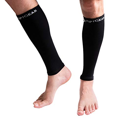 RiptGear Calf Compression Sleeves for Women & Men - Graduated Support Socks for Running, Cycling & Recovery - Footless Compression Leggings for Shin Splints & Muscle Pain Relief - Small Size