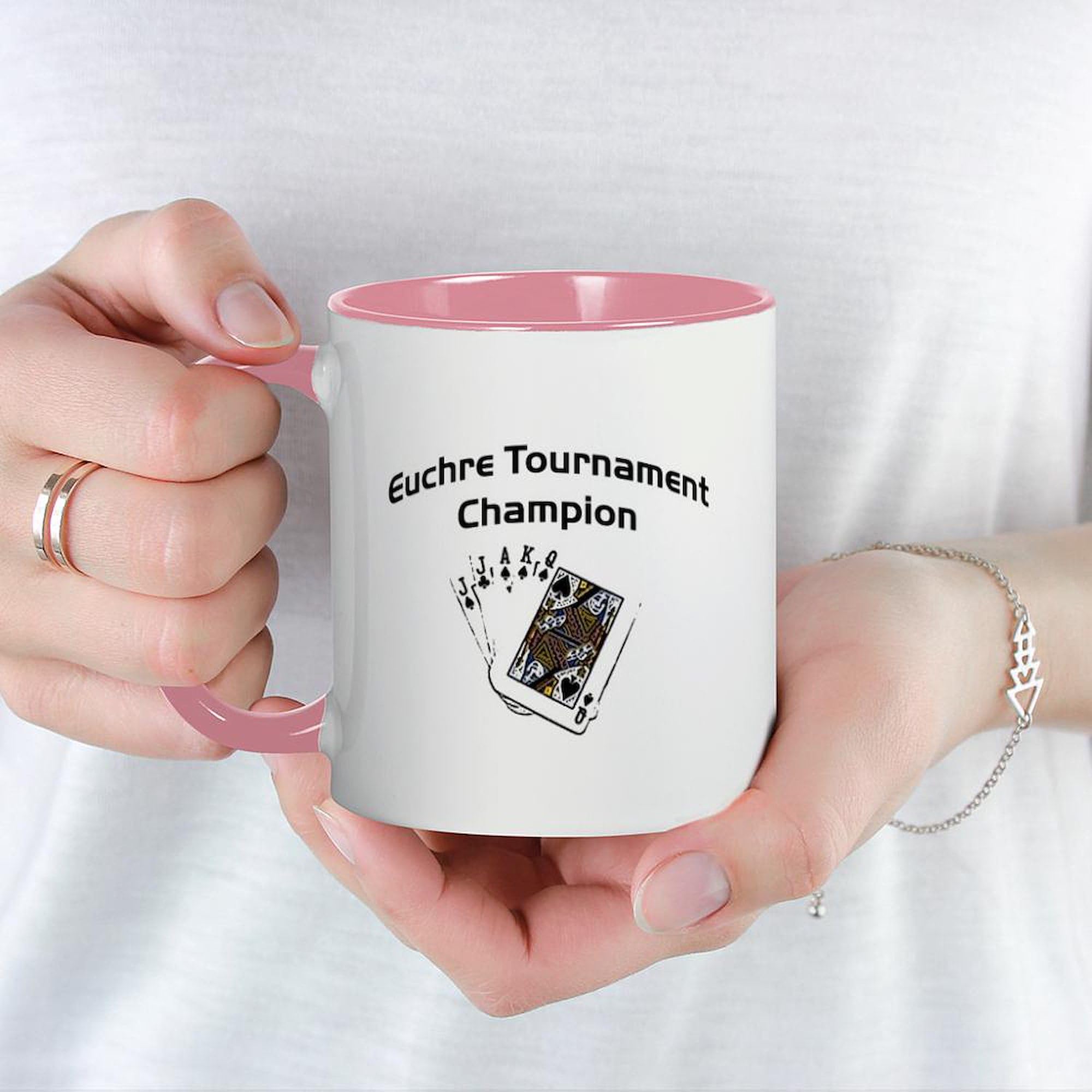 Euchre Tournament Ceramic Coffee Mug - 11 oz (325 ml) by CafePress - Perfect for Game Nights, Office Use & Gifts