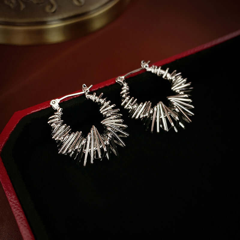 Trendy Spiral Triangle Hoop Earrings for Women | R1619 | Perfect for Parties, Date Nights & Everyday Wear