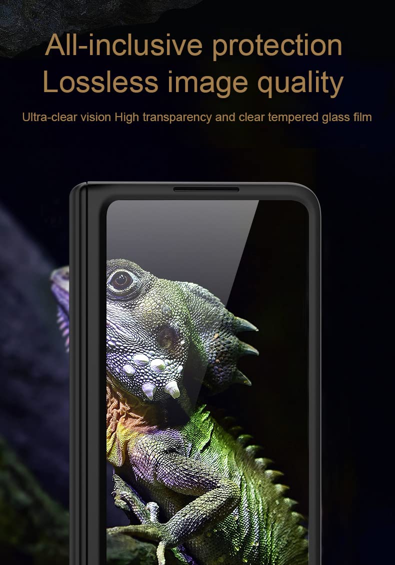 Premium SHIEID Galaxy Z Fold 3 Case with Hinge Protection & Built-in Screen Protector | Kickstand Feature for Hands-Free Viewing | Durable Shockproof Phone Cover for Work & Travel (Black)