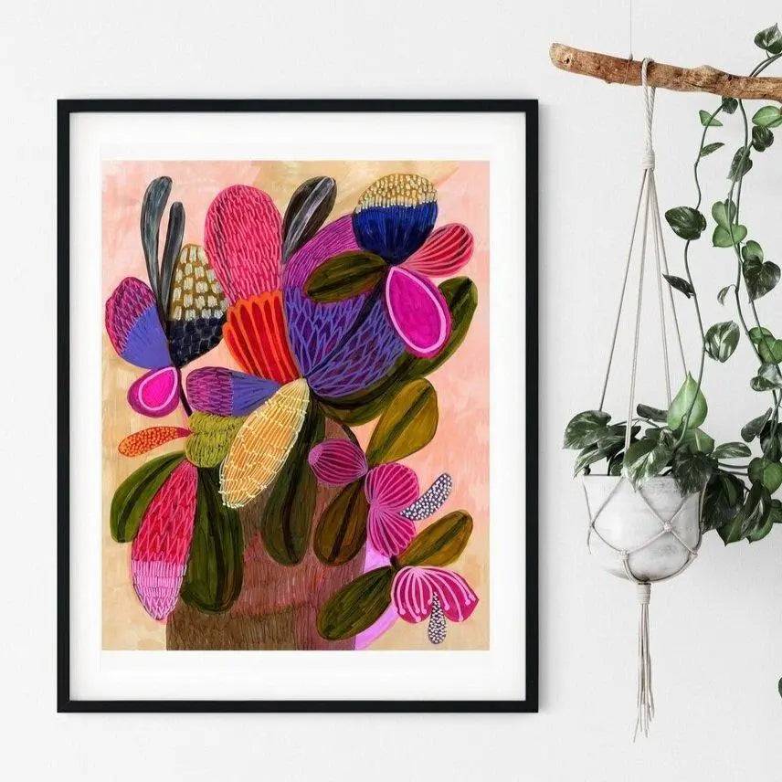 Wild Bunch Modern Still Life Art Print - Contemporary Wall Decor for Living Room, Bedroom & Office - Perfect for Home & Office Decoration