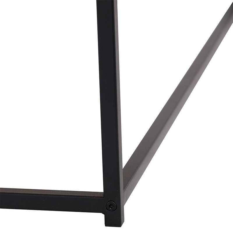 BRADFORD 100cm Coffee Table - Natural & Black Finish Modern Living Room Furniture for Small Spaces & Apartments