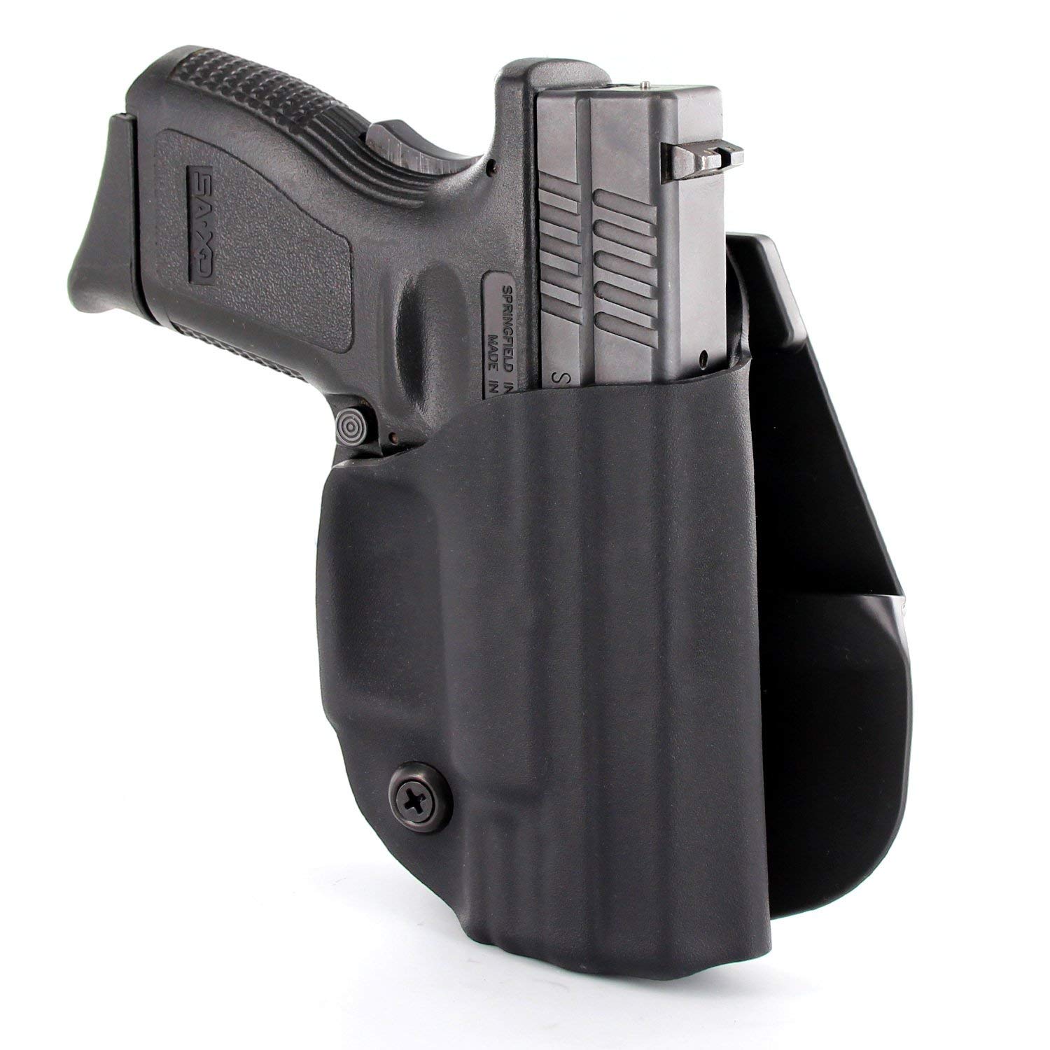 R&R HOLSTERS: OWB Kydex Paddle Holster for Concealed Carry - Matte Black Finish | Perfect for Law Enforcement, Security & Everyday Carry (EDC)