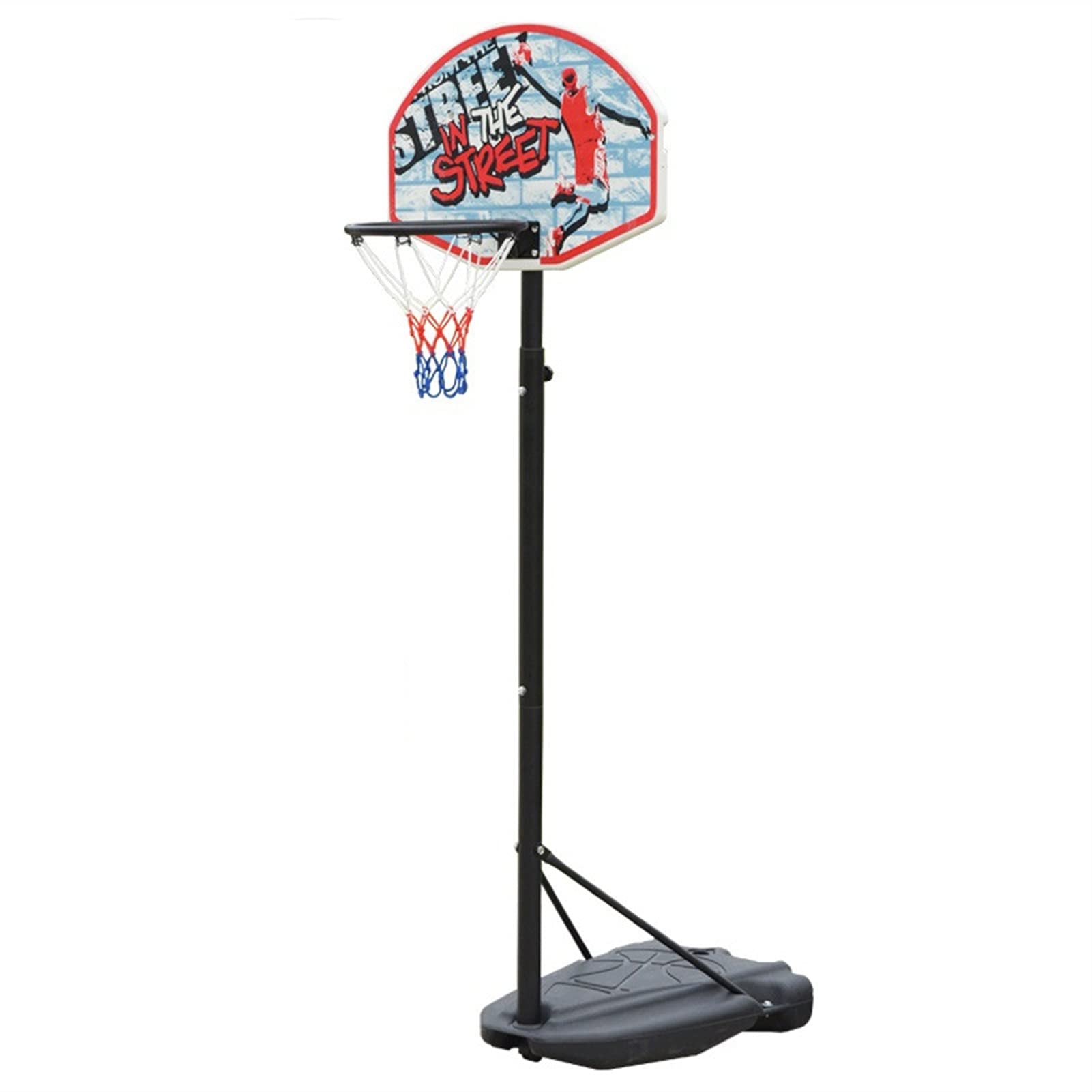 Portable Basketball Hoop Stand for Kids & Youth - Adjustable Height Outdoor Basketball Goal with Base - Perfect for Driveway, Backyard, and Park Play
