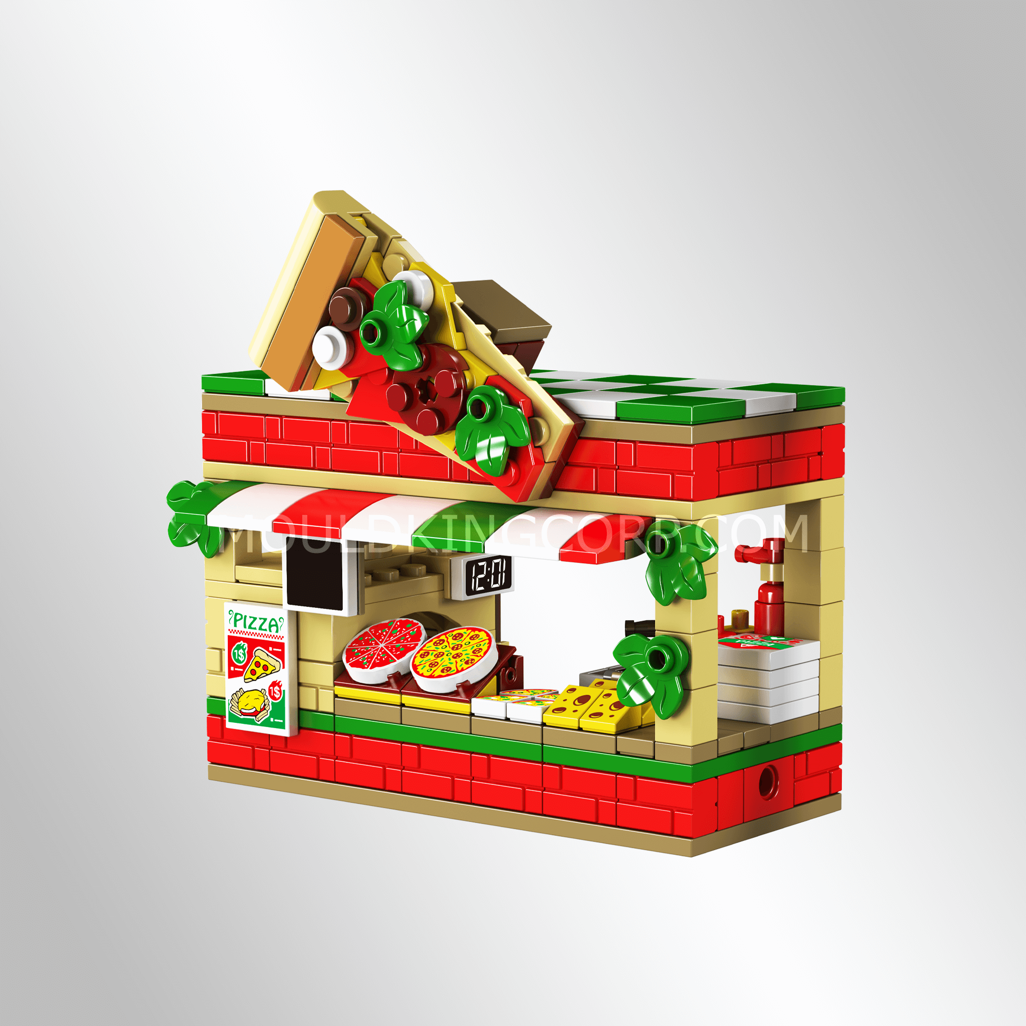 Mould King 24031 Pizza Store Building Blocks Toy Set - 246 Pieces Creative Construction Kit for Kids & Adults | Perfect for Birthday Gifts, STEM Learning & Family Bonding Activities
