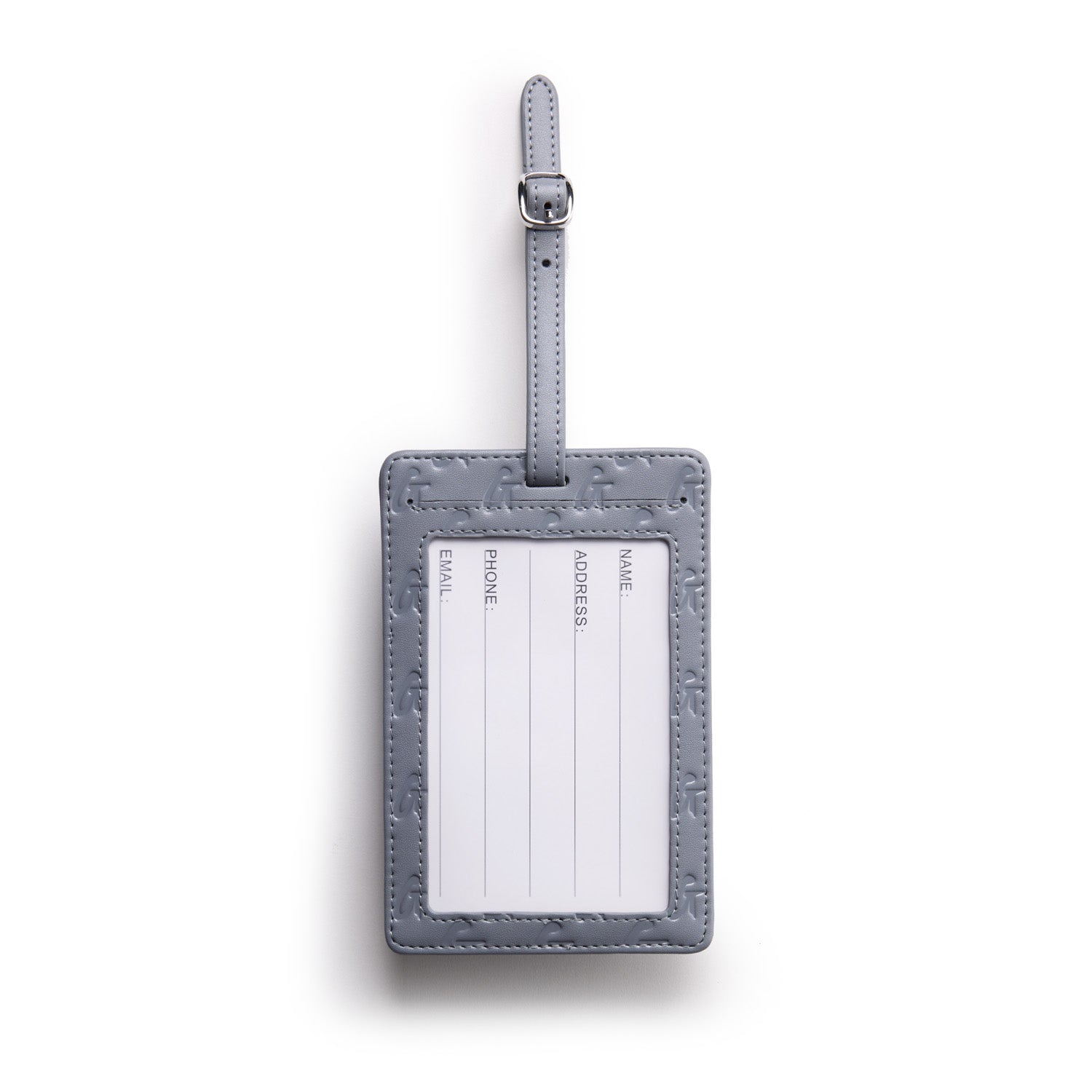 Personalized Monogram Luggage Tag in Gray - Perfect for Travel, Suitcases, and Backpacks