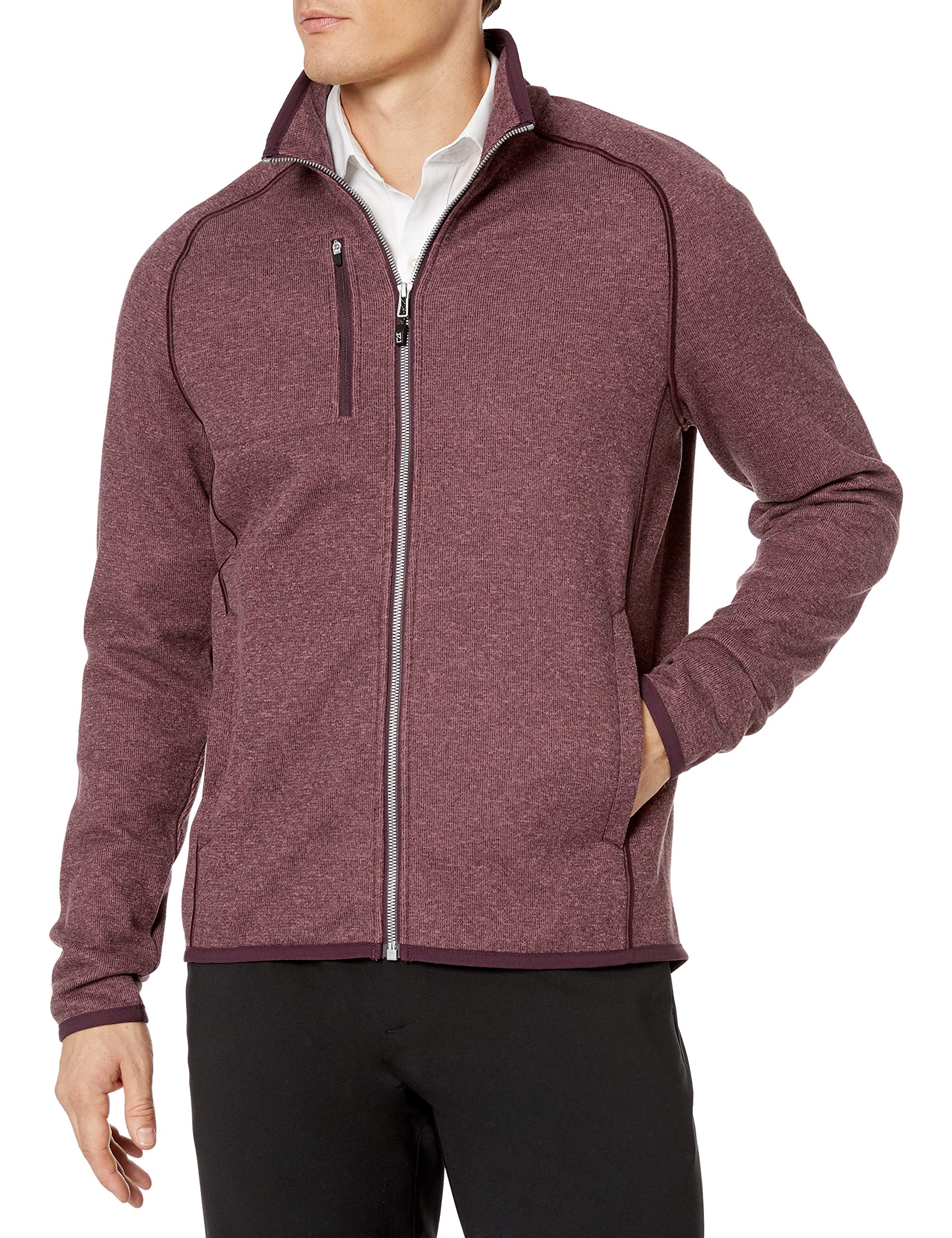 Cutter & Buck Men's Big & Tall Full Zip Jacket - Lightweight Water-Resistant Windbreaker for Outdoor Activities, Hiking & Travel