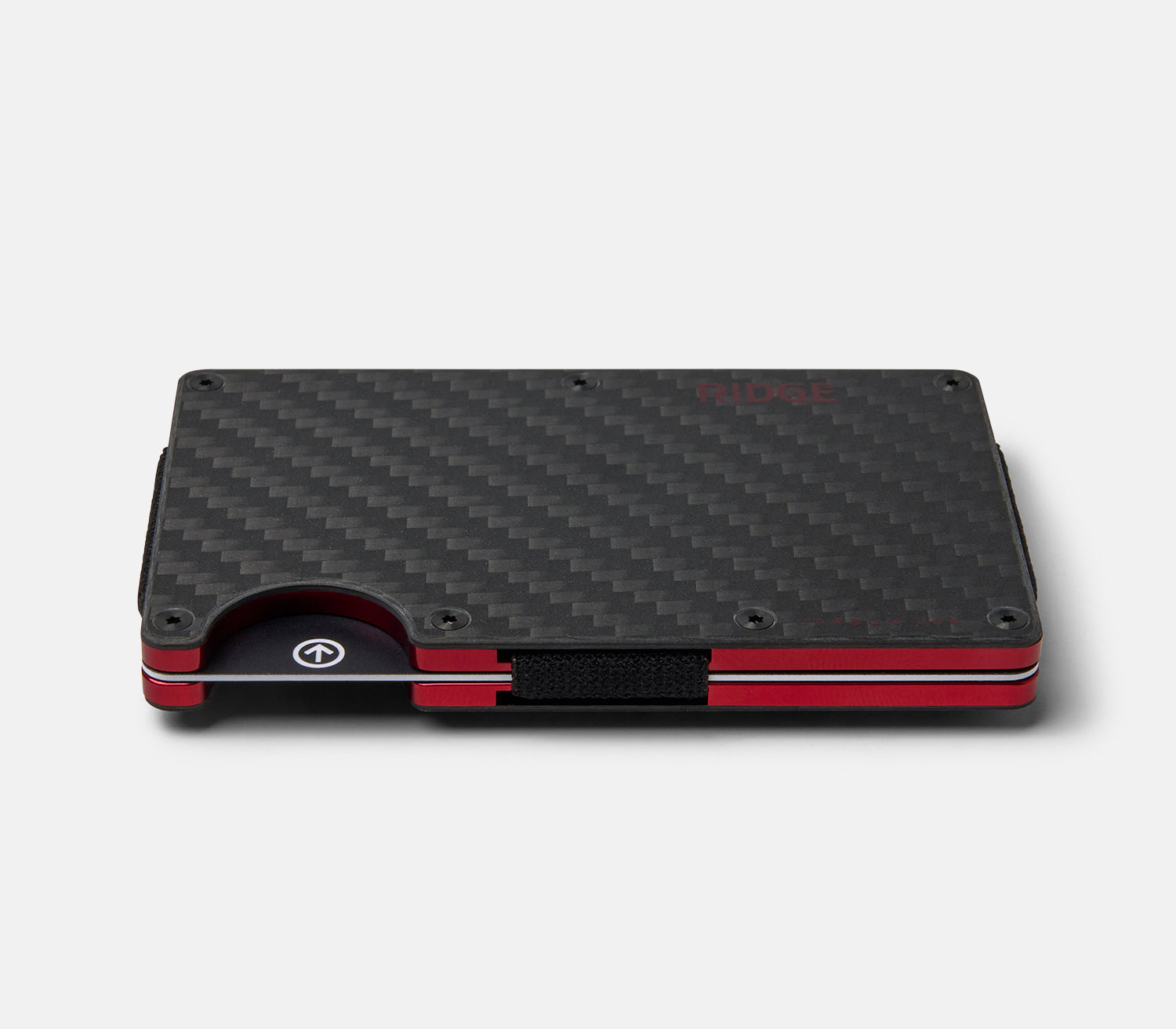 Ridge Wallet - Slim RFID Blocking Minimalist Front Pocket Wallet for Men | Oxblood Carbon 004 | Perfect for Everyday Carry, Travel & Gift Giving