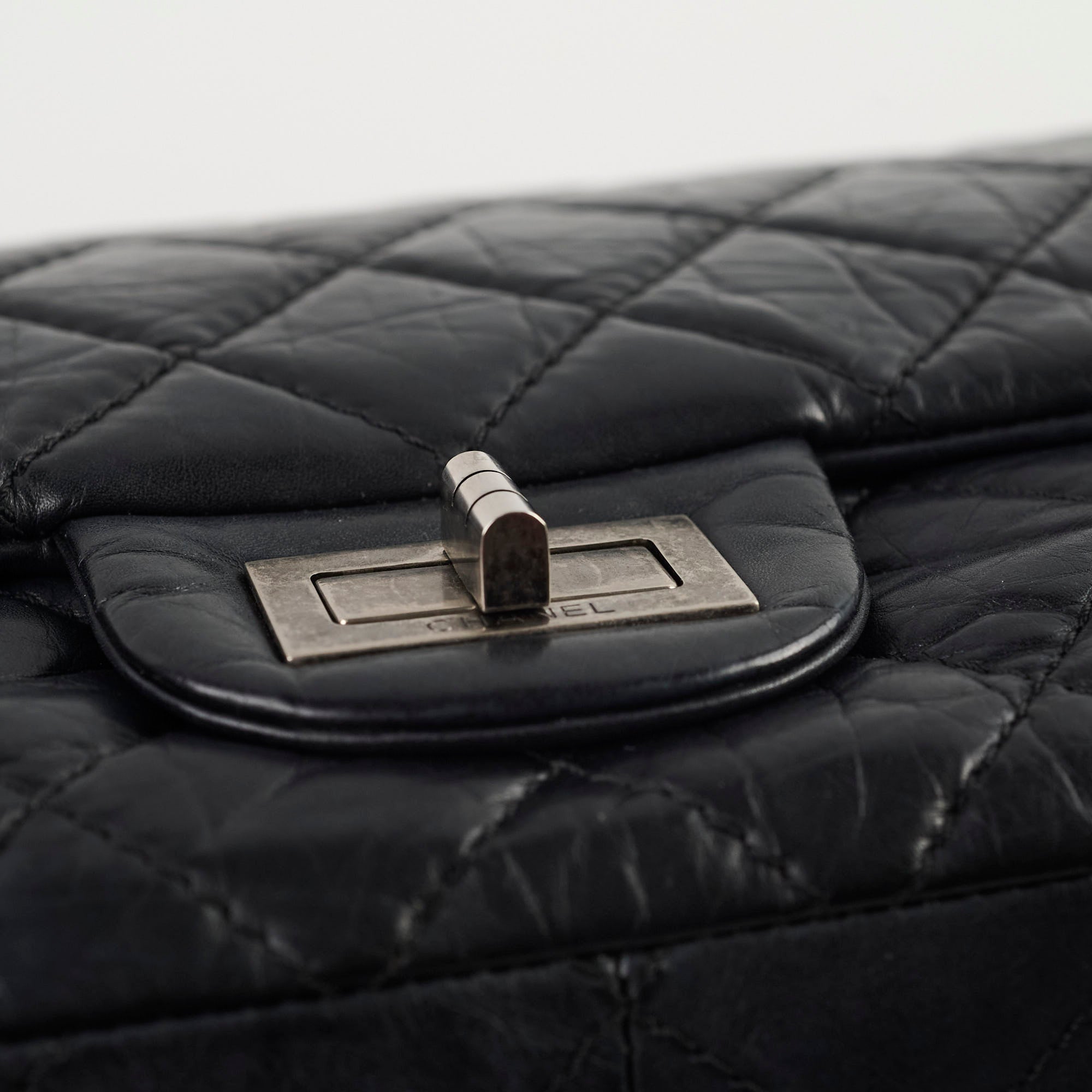 Chanel Reissue 2.55 Large (227 Size) Black Calfskin Bag with Ruthenium Hardware - Luxury Shoulder Bag for Women, Perfect for Work, Evening Events & Special Occasions