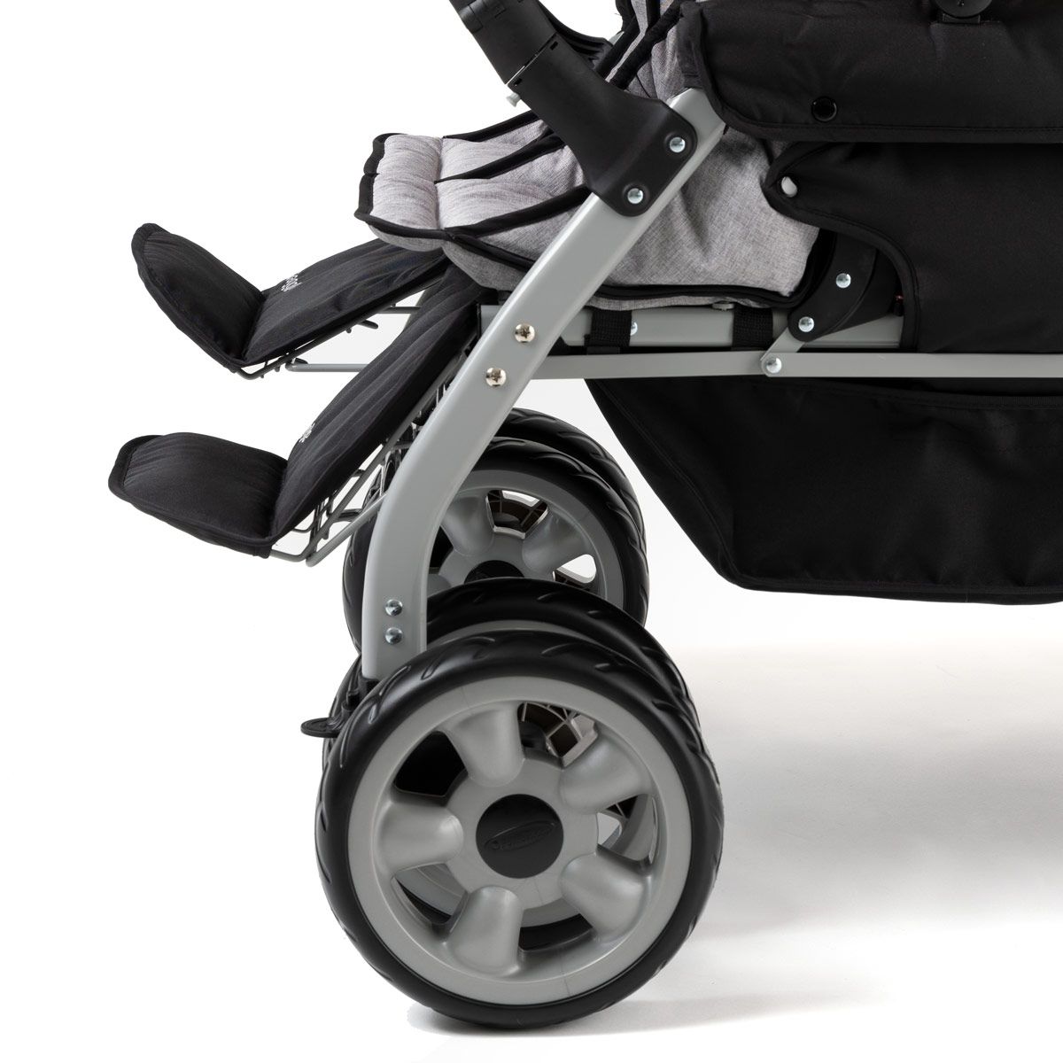 Gaggle Jamboree 6-Seat Stroller for Large Families - Lightweight Multi-Kid Baby Stroller with Canopy & Storage Basket - Perfect for Theme Parks, Zoos, and Group Outings