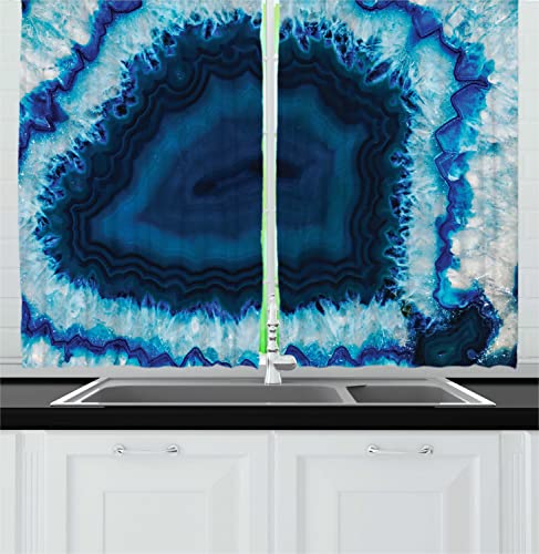 Dark Blue Navy Blue and Aqua