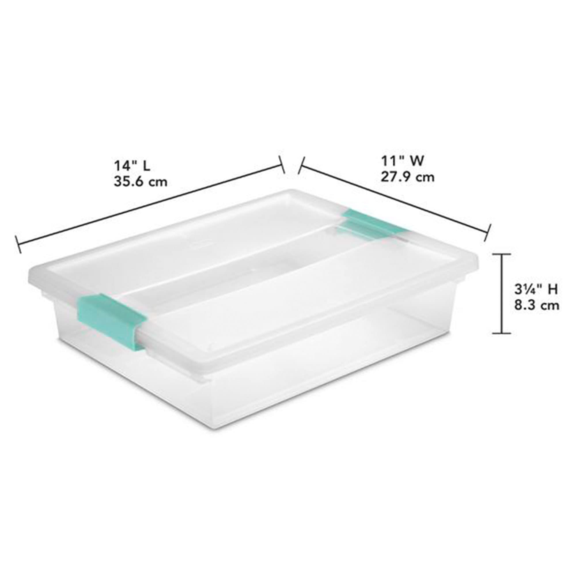 Sterilite 12-Pack Large & 6-Pack Small Plastic Storage Bins with Clip-On Lids - Organize Closet, Pantry, Office & Kids' Toys - Stackable Clear Containers for Home Organization