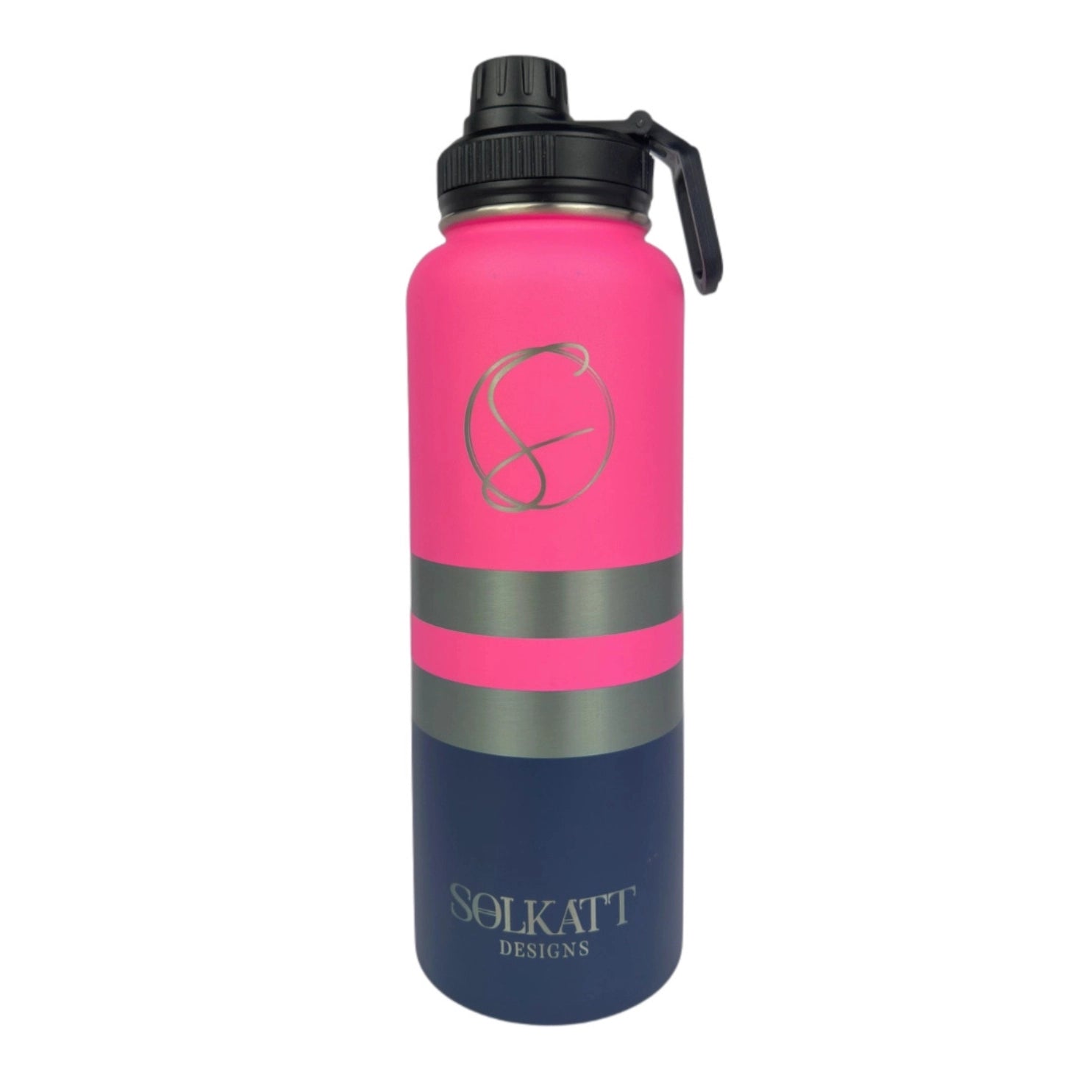 Plastered Pink Insulated Tradie Water Bottle 1.2L Stainless Steel - Leakproof & Durable for Construction, Hiking & Outdoor Activities