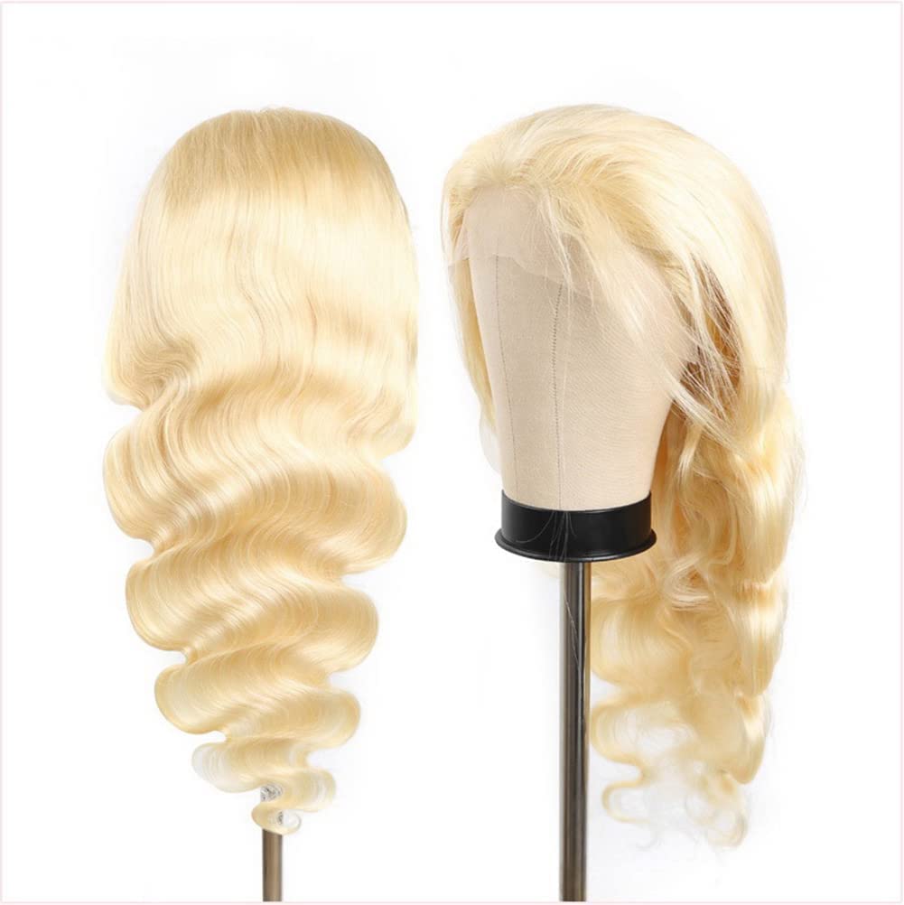 28 Inch 613 Blonde Human Hair Lace Front Wig - 180% Density HD Lace Frontal with 4x4 Closure - Pre Plucked Glueless Body Wave Wig for Black Women | Perfect for Daily Wear, Cosplay, and Special Occasions