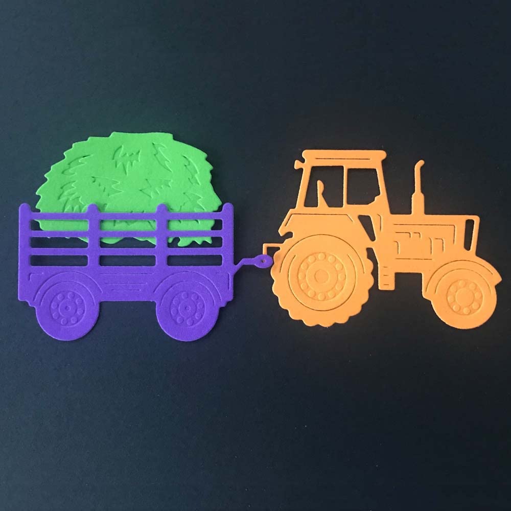 Metal Cutting Dies for Card Making - Truck & Tractor Die Cuts, DIY Scrapbooking, Photo Album Decoration, Embossing Stencils | Perfect for Handmade Greeting Cards, Craft Projects & Memory Books (AH-Dies-tractor)