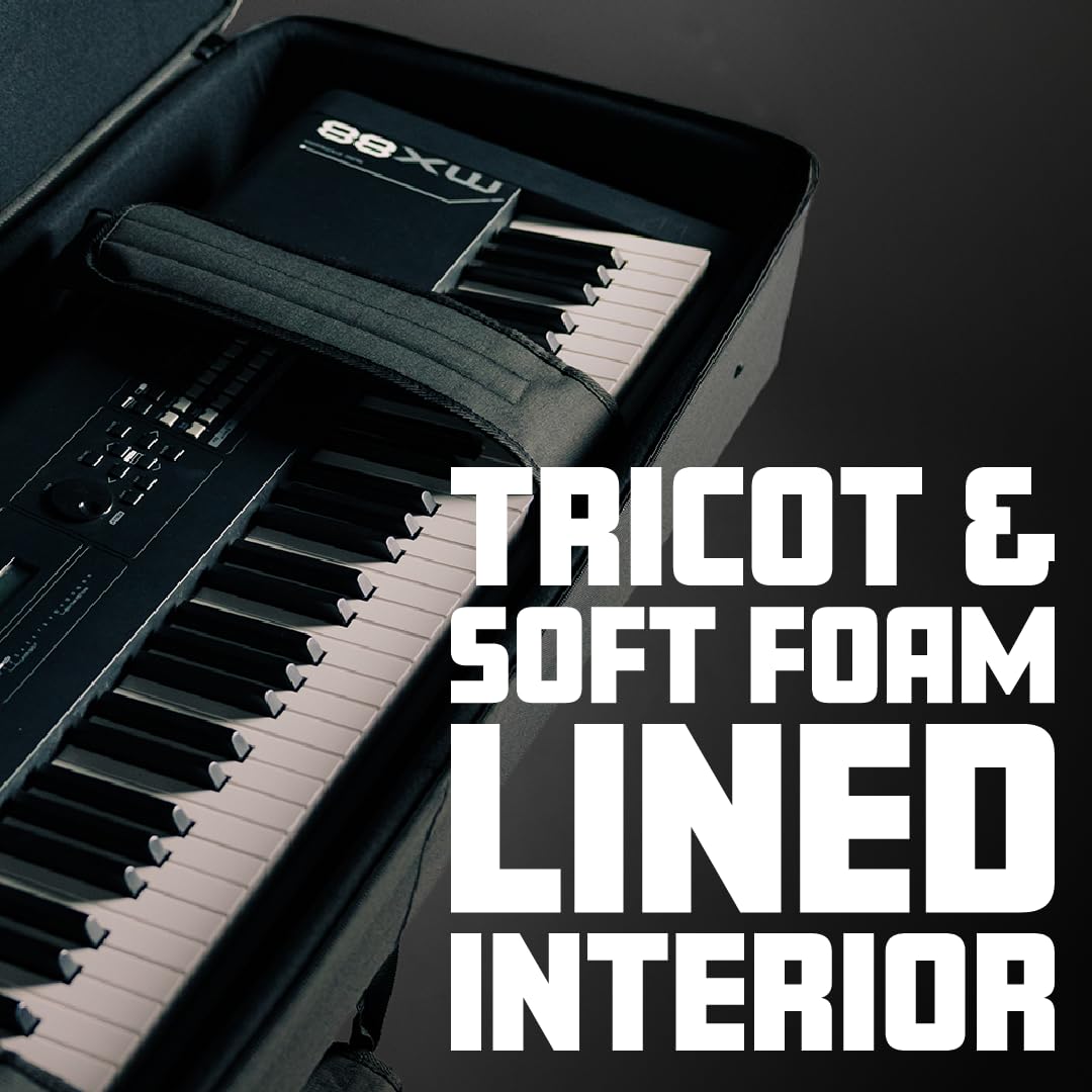 Gator GK-61 Semi-Rigid Keyboard Case - Durable 61-Key Travel Protection for Musicians | Perfect for Gigging, Studio Sessions & Transport