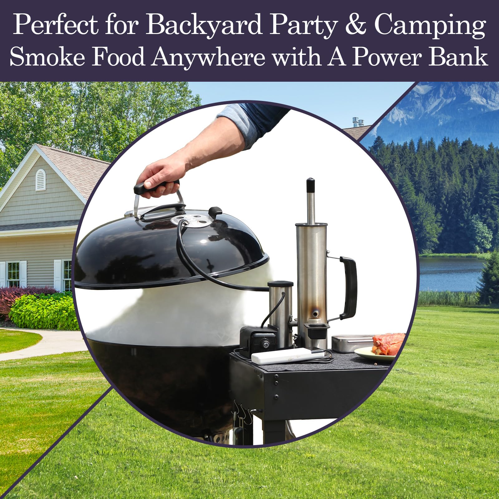 Upgraded Smoke Tube for Cold Smoking - Stainless Steel Smoke Generator with Wood Chips, Compatible with Gas Grill & Blackstone Griddle - Perfect for Camping, Backyard BBQ & Cold Smoking Cheese, Meat, Fish & More