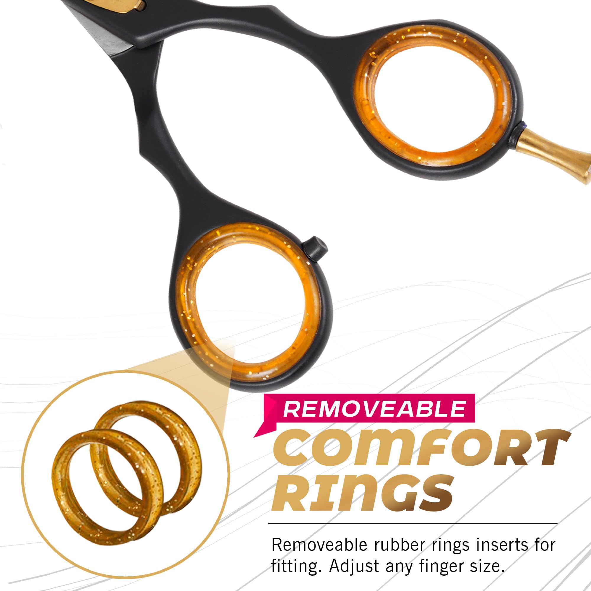Professional Hairdressing Scissors - Sharp Barber Hair Cutting & Thinning Shears with Adjustable Screw - 5.5