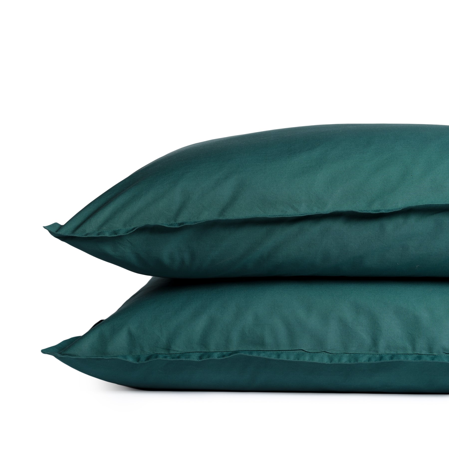 Premium 100% Cotton Percale Pillowcase Set of 2 - Soft & Breathable Slate Green Bedding - Perfect for Hotels, Guest Rooms & Luxury Home Decor
