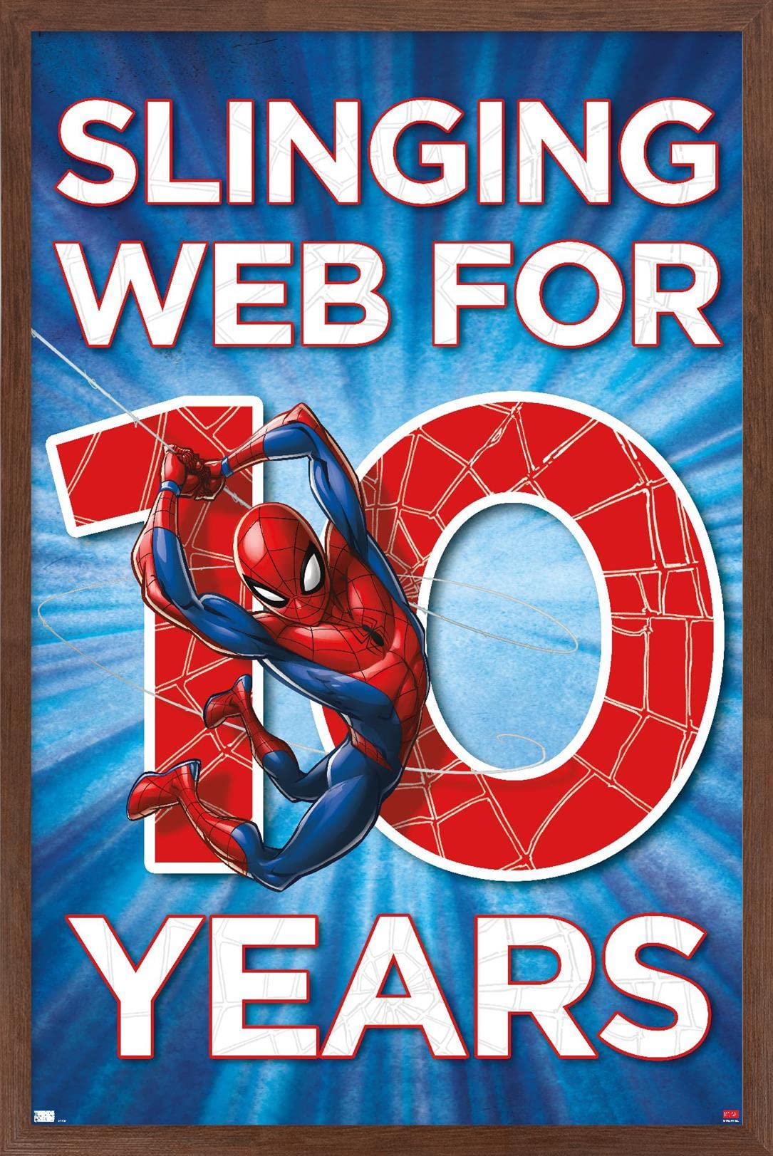 Marvel Spider-Man Happy 10th Birthday Framed Wall Poster - 34