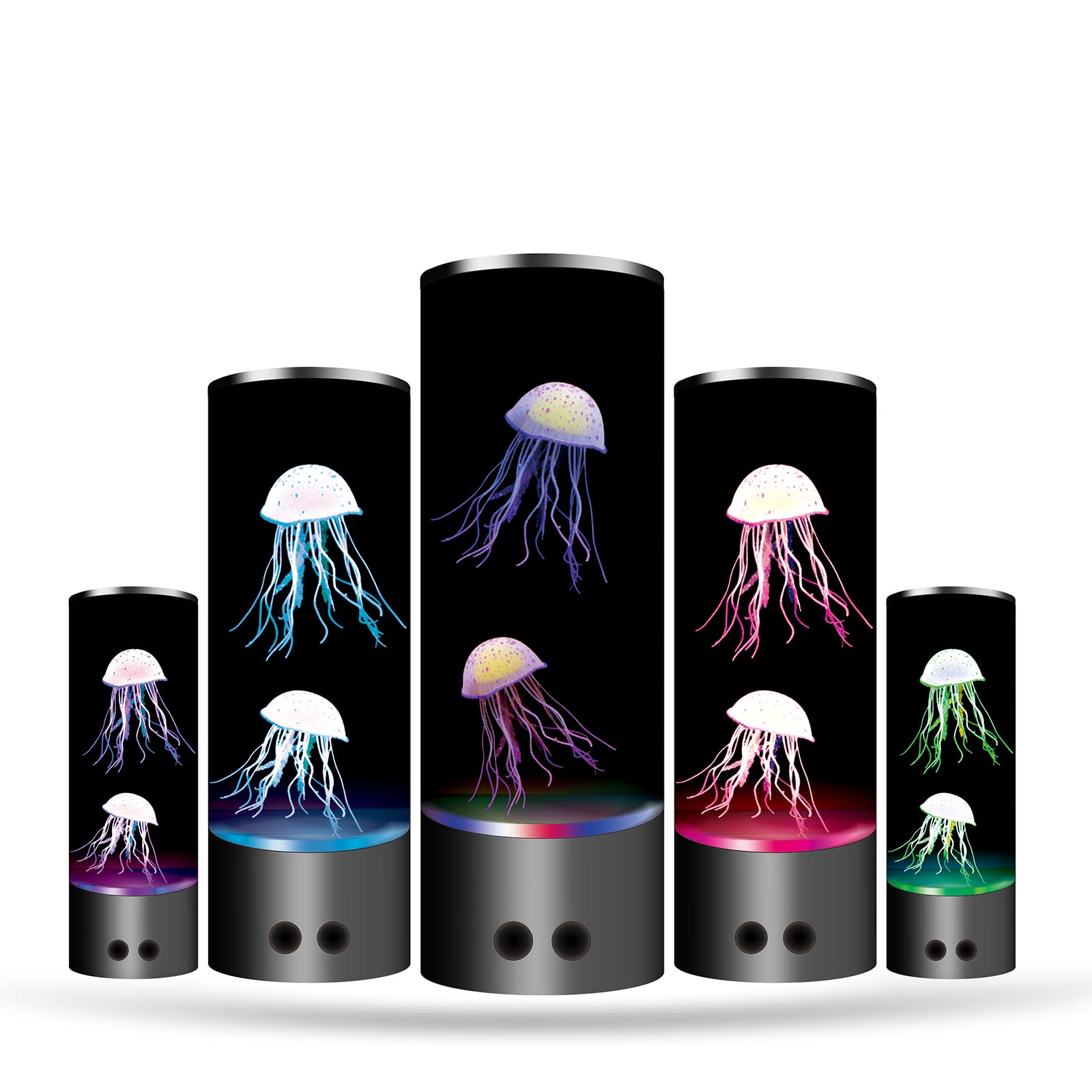 Electric Jellyfish Table Lamp - USB Powered Mood Light for Office, Bedroom & Nursery | Stress Relief Night Light with Color Changing Effects | Perfect Gift for Kids, Adults & Holiday Decor