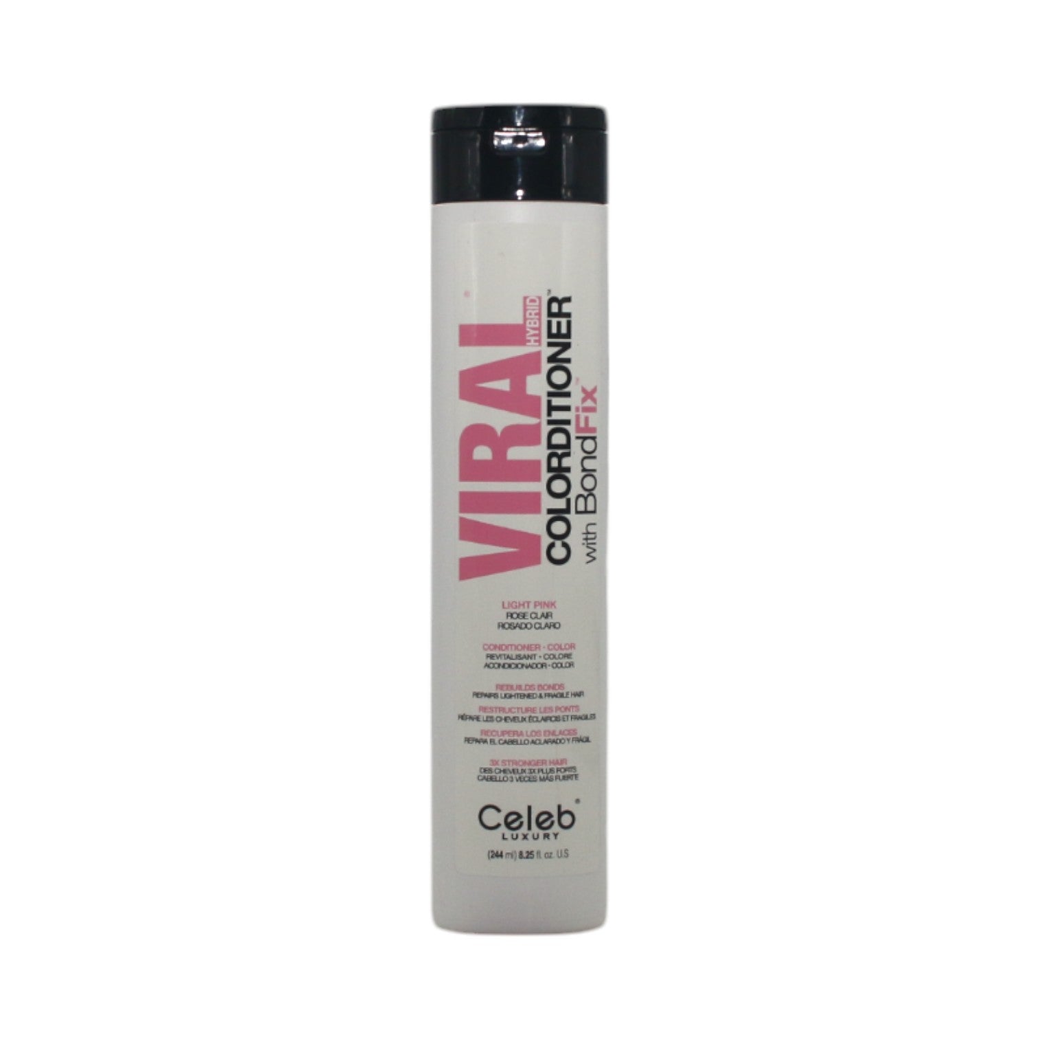 Celeb Luxury Viral Hybrid Colorditioner With Bond Fix Light Pink 8.25 oz - Color Depositing Conditioner for Vibrant Hair - Perfect for Salon & Home Use, Daily Hair Care & Color Maintenance