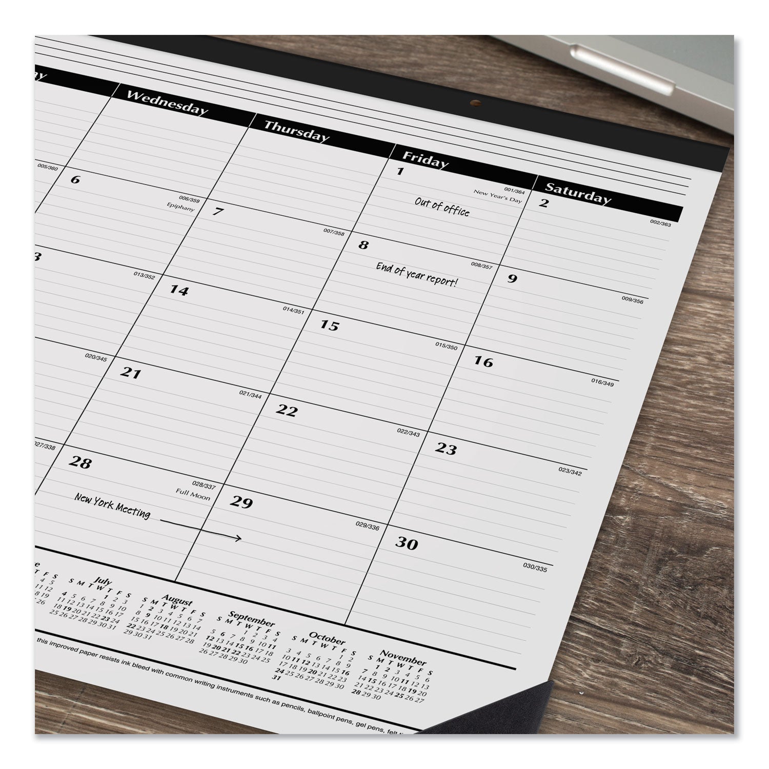 AT A GLANCE® 2025 Monthly Desk Calendar Pad - 24