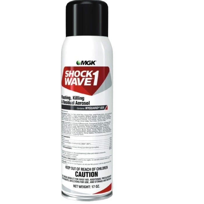 Shockwave 1 Flushing Killing and Residual Aerosol - Fast-Acting Insect Killer Spray for Roaches, Ants & Spiders | Long-Lasting Residual Protection | Ideal for Kitchens, Bathrooms & Basements
