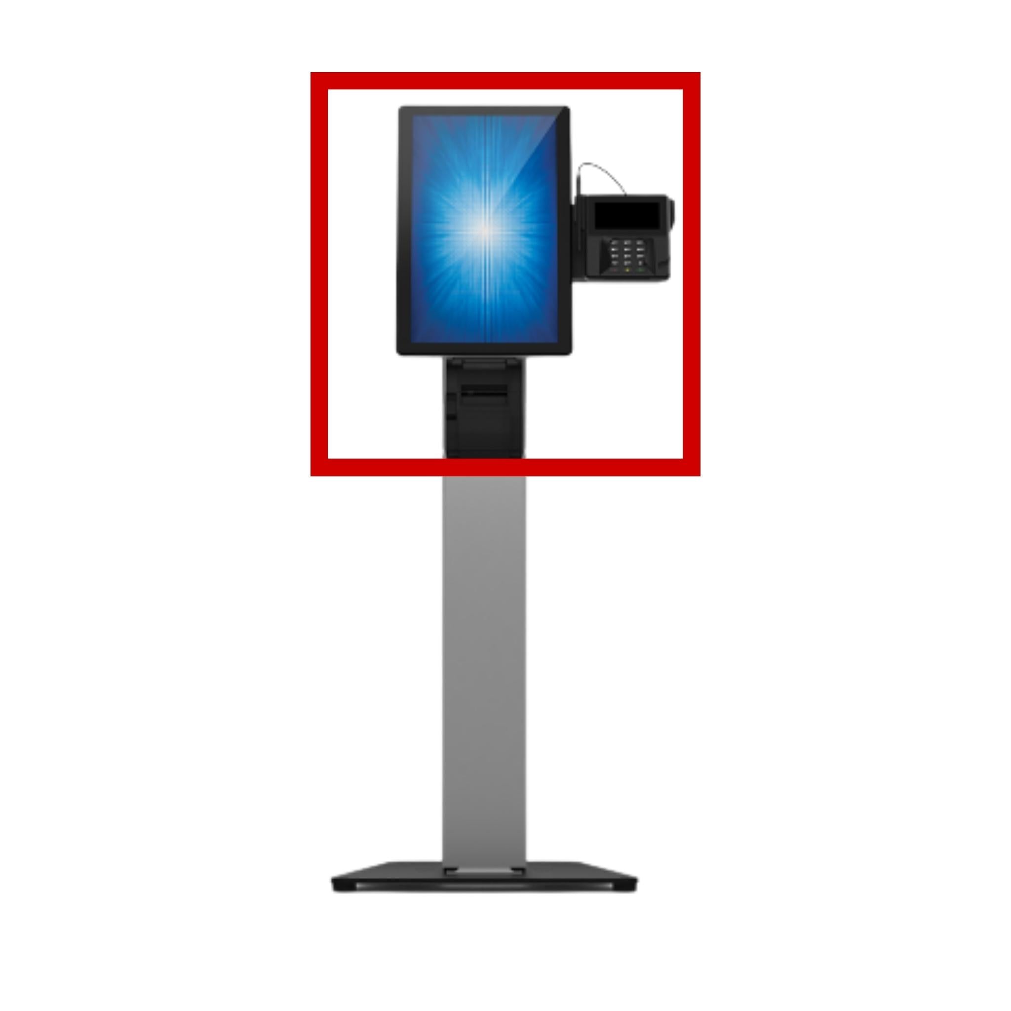Elo Wallaby Self-Service Kiosk Floor Stand - Durable Touchscreen Display Stand for Retail, Hospitality & Banking (Wall Mount/Free Standing) - Perfect for Check-In, Ordering & Payment Stations