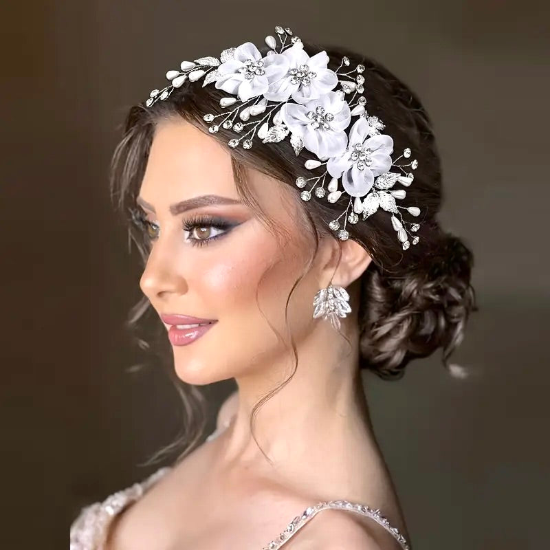 Allora Floral Bridal Hair Comb - Elegant Wedding Hair Accessory for Brides, Bridesmaids & Prom | Perfect for Weddings, Formal Events & Special Occasions