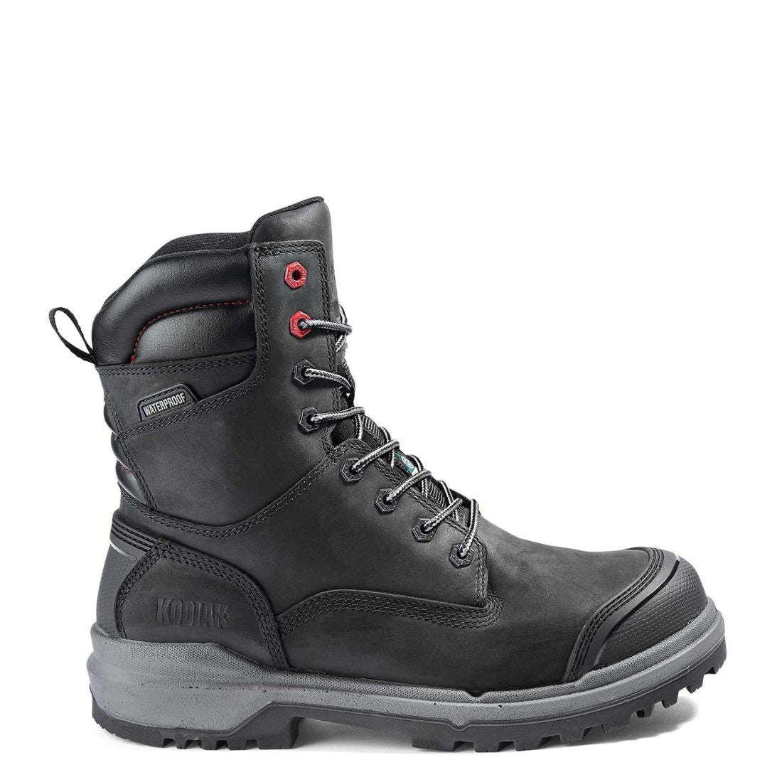 Kodiak Karluk Men's 8 Waterproof Composite Toe Work Boot 8379BK - Black Safety Shoes for Construction, Hiking & Outdoor Work