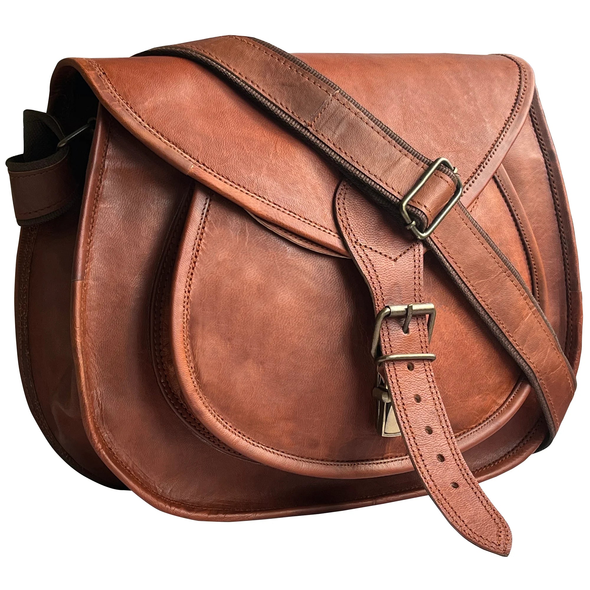 Stylish Matka Crossbody Bag for Women - 13 Inch Leather Handbag Purse - Perfect for Travel, Shopping & Everyday Use