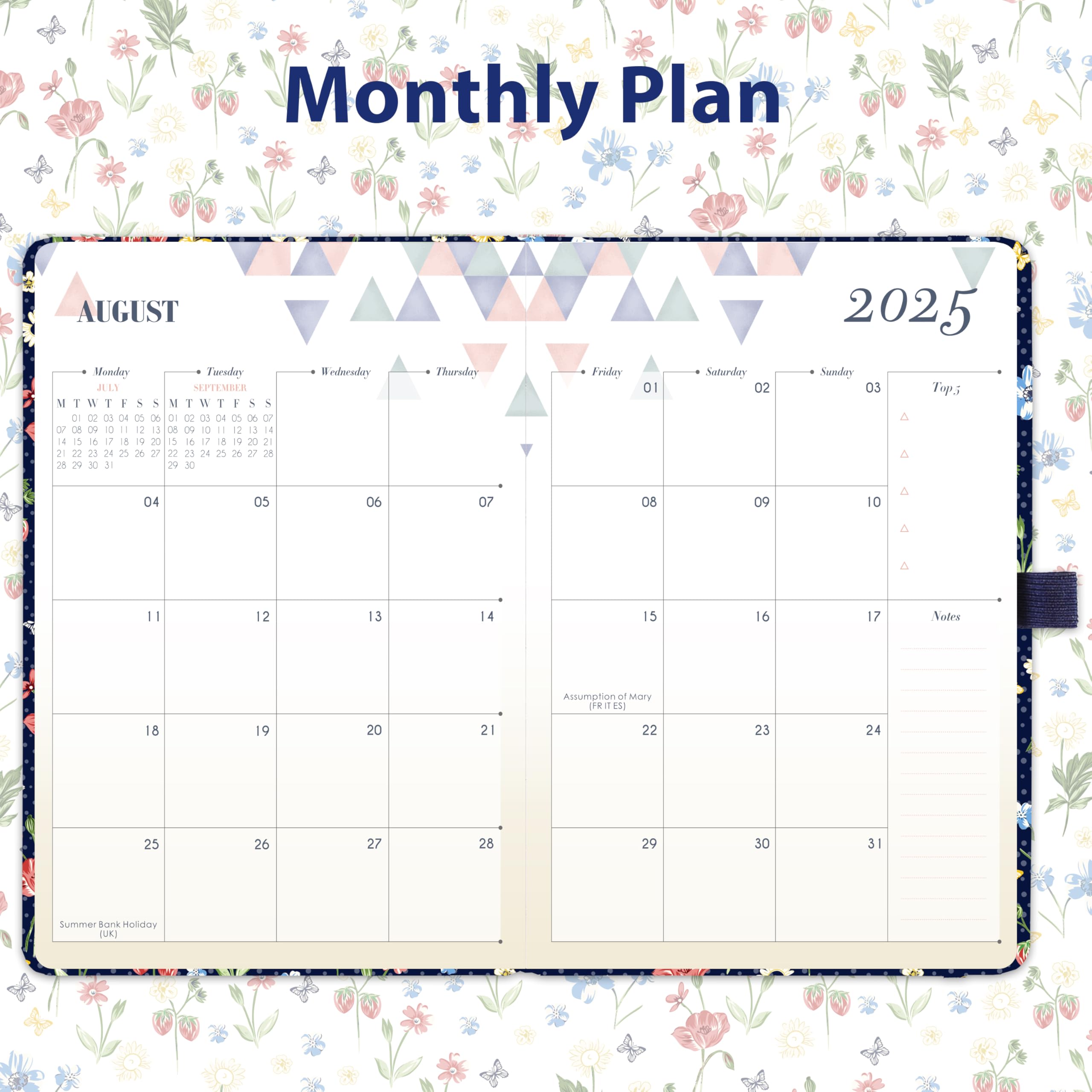 2025-2026 Academic Planner - A5 Weekly Planner with Hard Cover, Pen Loop & Back Pocket (August 2025-July 2026, 8.4