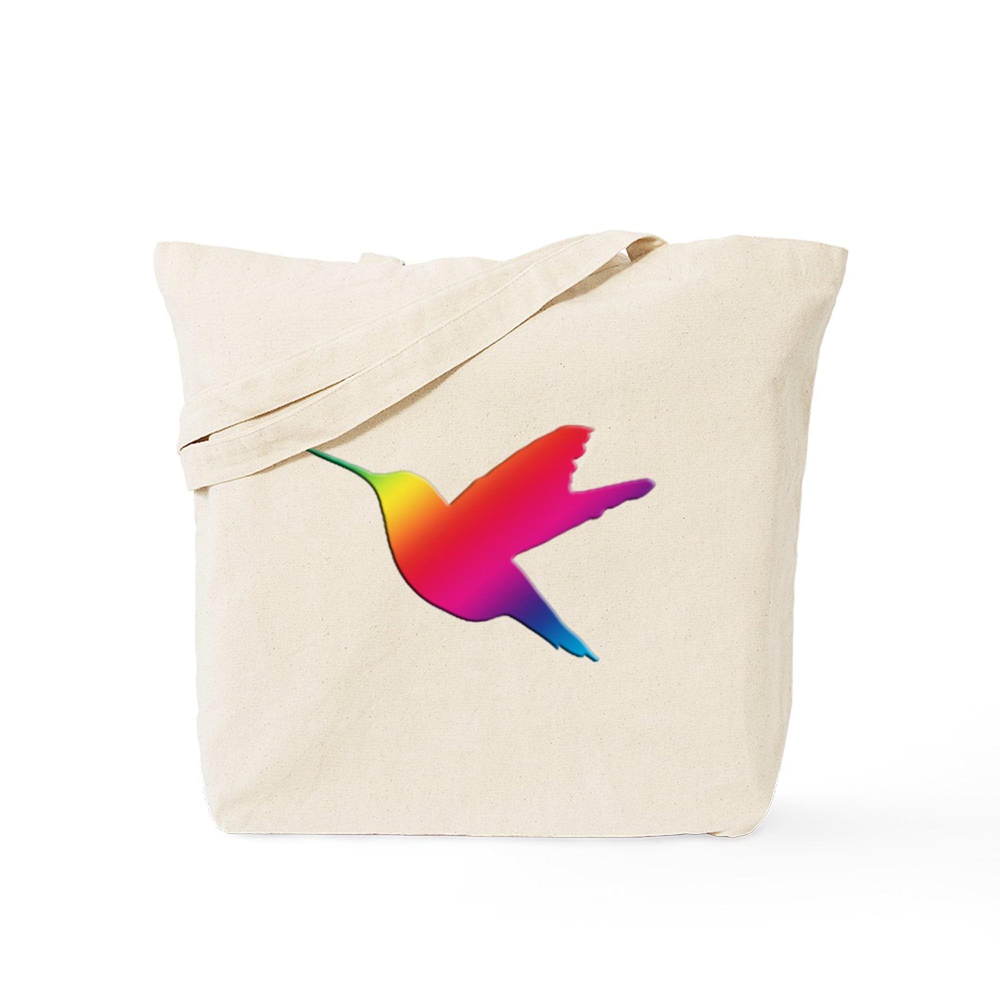 Rainbow Hummingbird Canvas Tote Bag - Eco-Friendly Reusable Shopping Bag for Groceries, Beach & Daily Use | CafePress