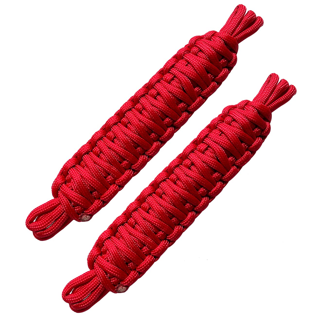 Heavy Duty Paracord Door Strap for Jeep Wrangler CJ YJ TJ JK JKU JL - 2PCS Hand Woven Red Jeep Door Limit Straps - Perfect for Off-Roading, Camping & Jeep Accessories