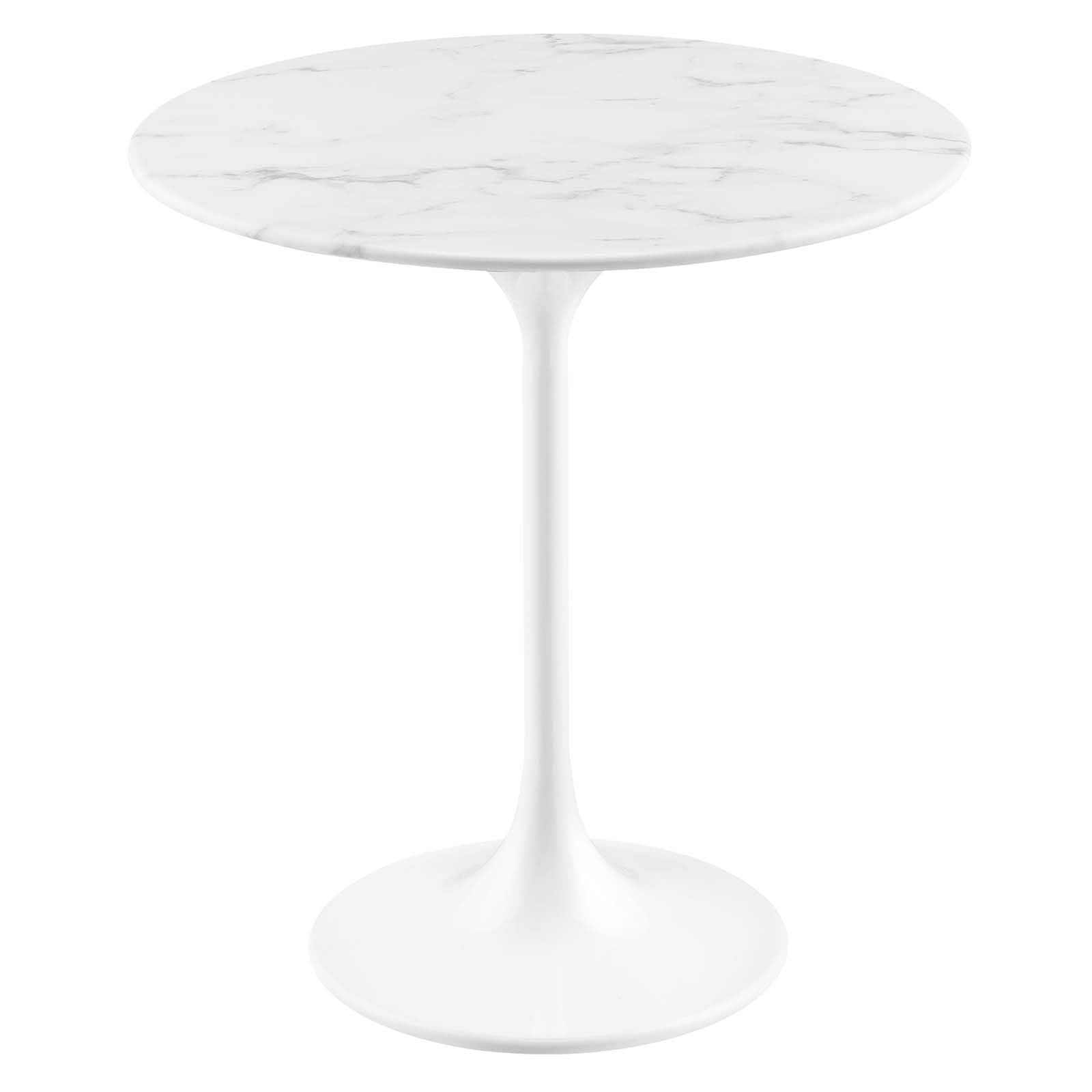 Modway Lippa Modern White Side Table - Small End Table for Living Room, Bedroom & Office - Compact Nightstand with Minimalist Design