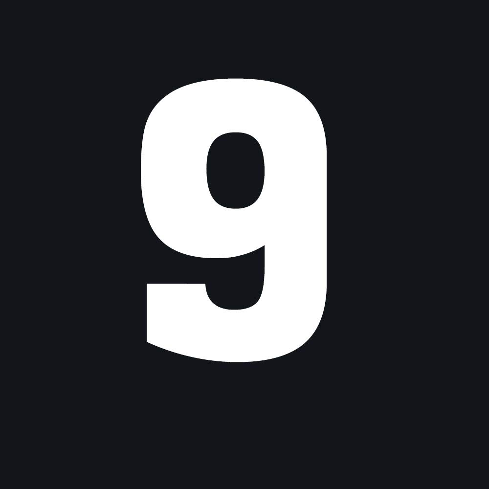 6 Inch Tall Single Number 9 Iron On Heat Transfer for Football Soccer Baseball Jersey Sports T-Shirt - White DIY Customization for Team Uniforms & Fan Apparel