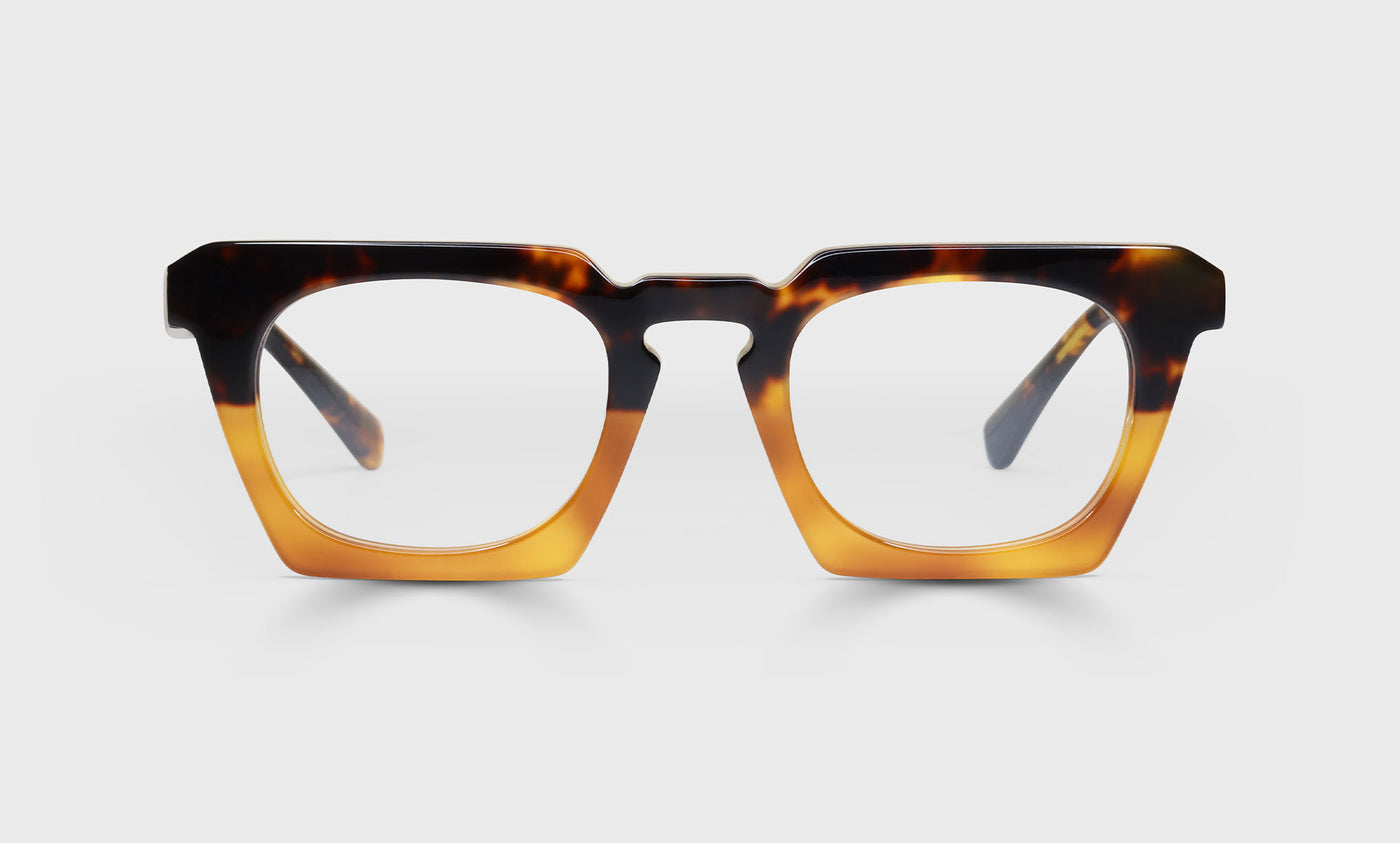 Juxtaposition Color 19 Tortoise Fade Front with Tortoise Temples - Stylish Unisex Eyeglass Frames for Work, Reading & Fashion Accessories